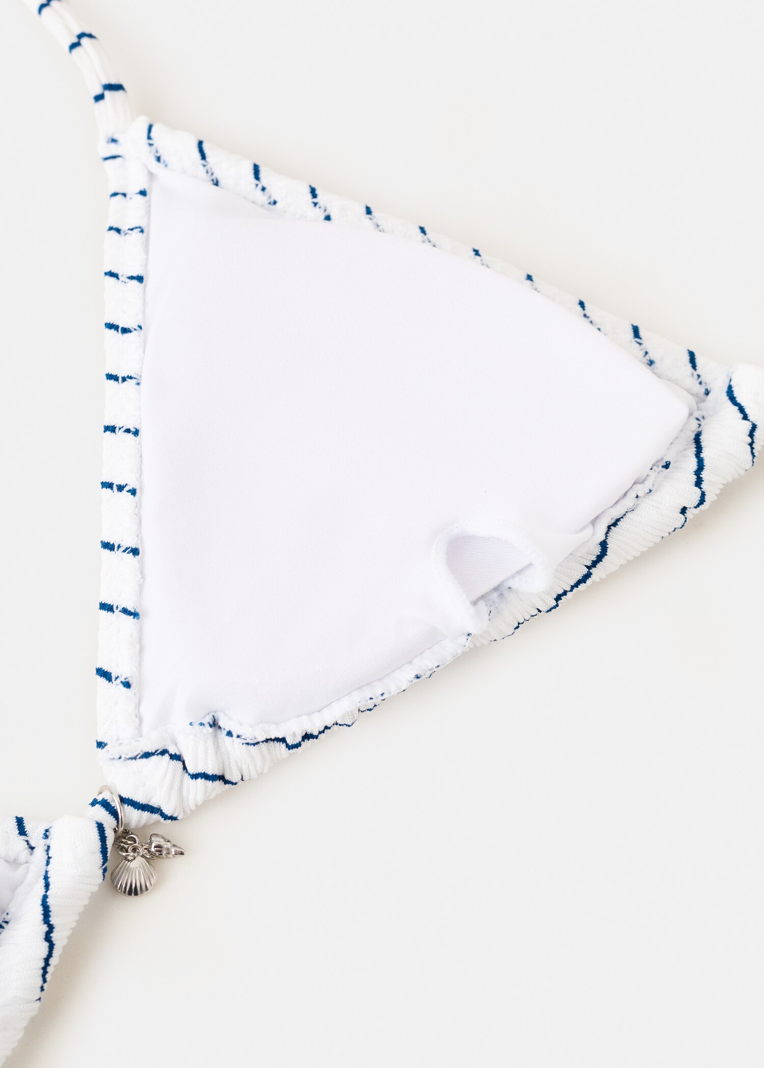 Striped bikini with mid-rise bottoms - Details of the article 0