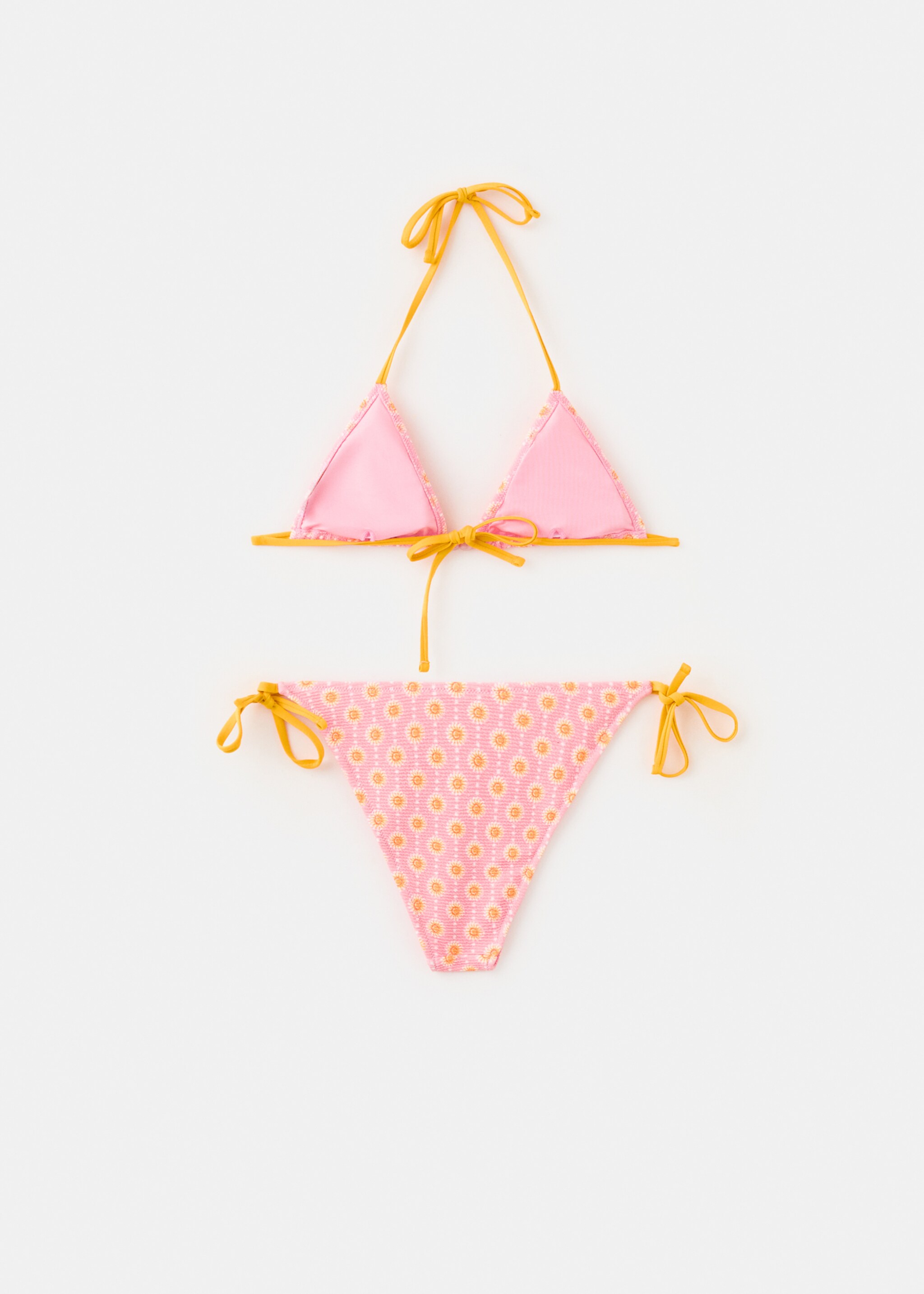 Bikini imprimé culotte couvrance moyenne - Verso de l’article, Rose. Ref: 27045947-00.