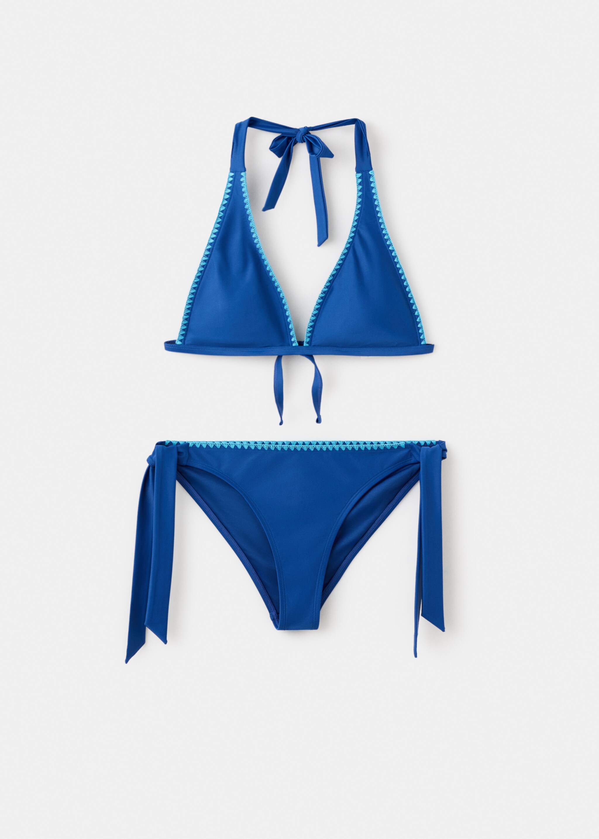 Two-tone bikini with classic briefs - Article without model, Night Blue. Ref: 27045950-00.