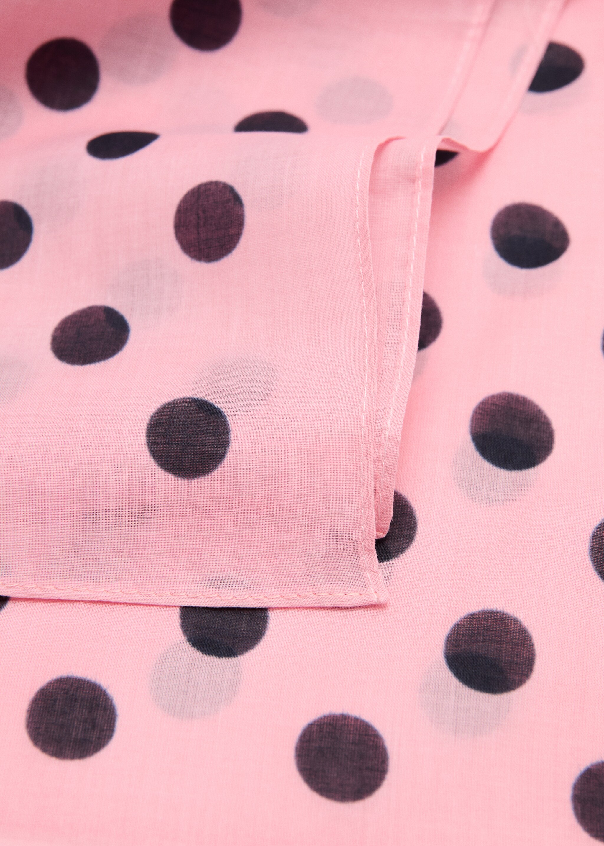 Polka dot print scarf - Medium plane, Pink. Ref: 27045954-00.