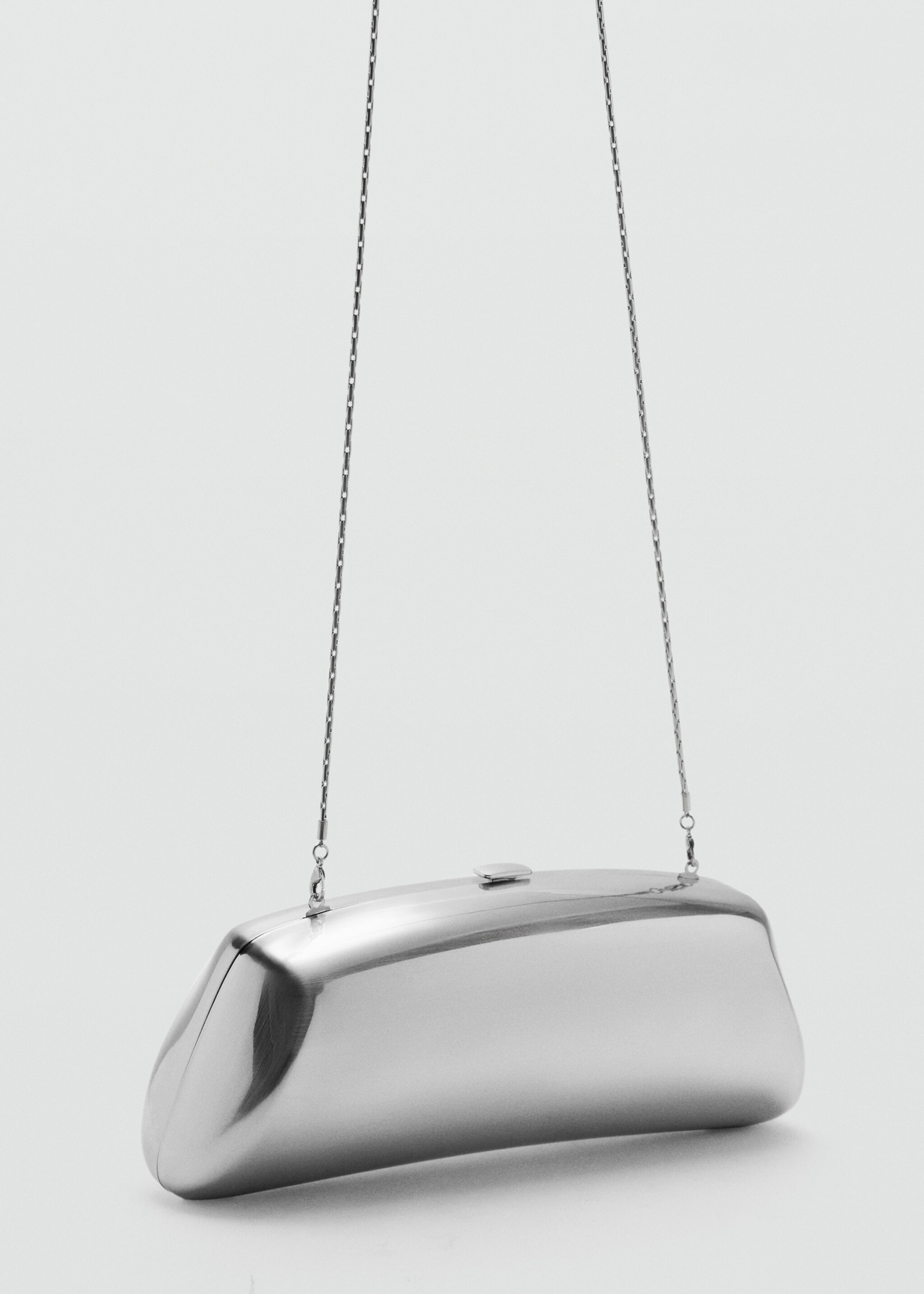 Metallic clutch bag - Medium plane, Silver. Ref: 27045956-00.