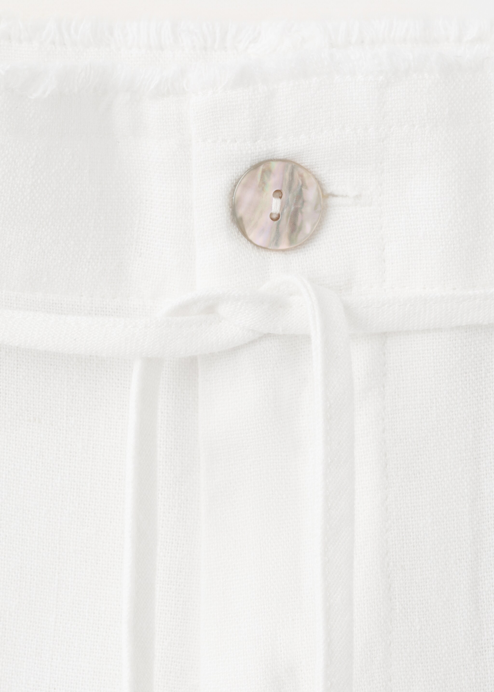 Pantalon lin coton - Détail de l'article 8, Blanc cassé. Ref: 27045958-00.