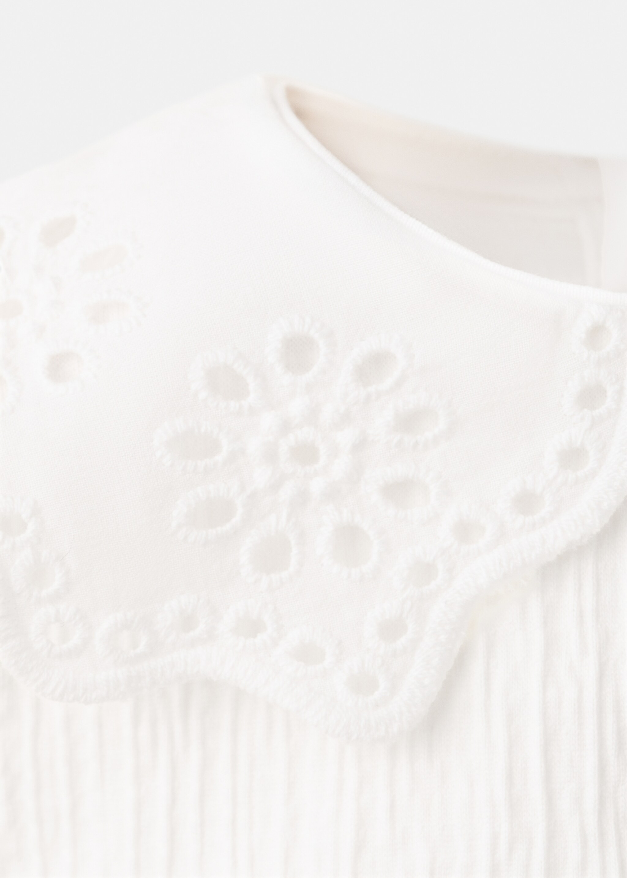 Body coton col babydoll - Détail de l'article 0, Blanc cassé. Ref: 27045959-00.