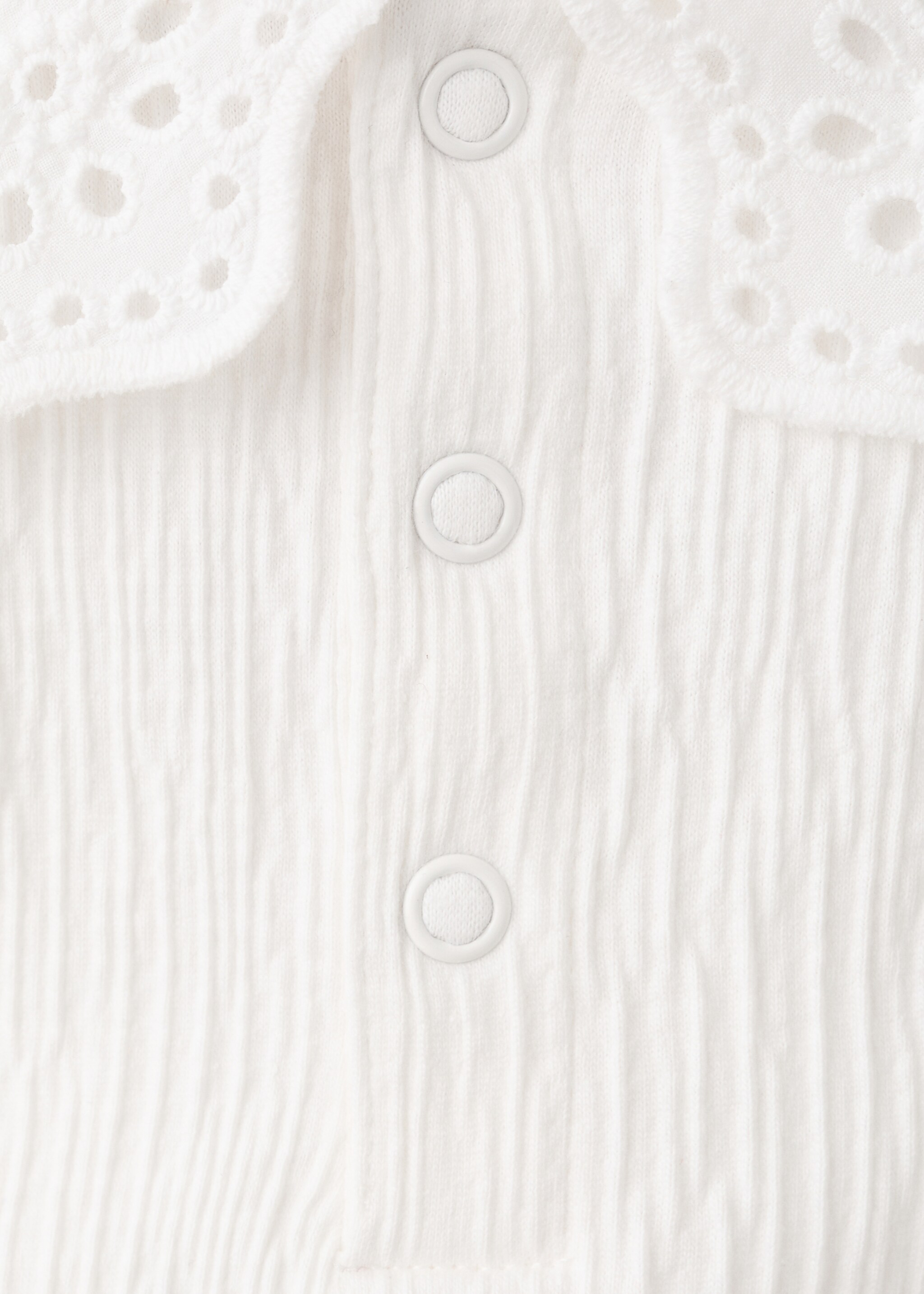 Body coton col babydoll - Détail de l'article 8, Blanc cassé. Ref: 27045959-00.