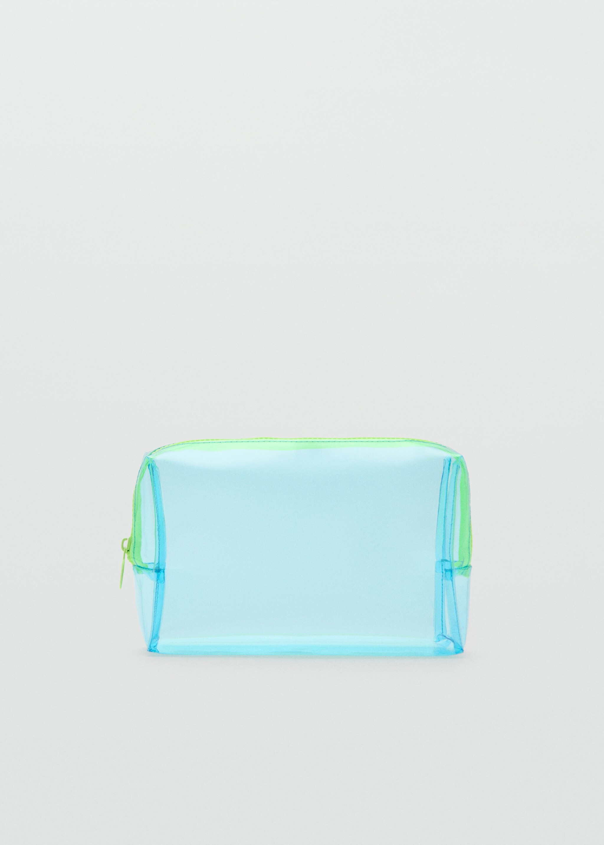 Transparent contrast vanity case - Article without model, Blue. Ref: 27045960-00.