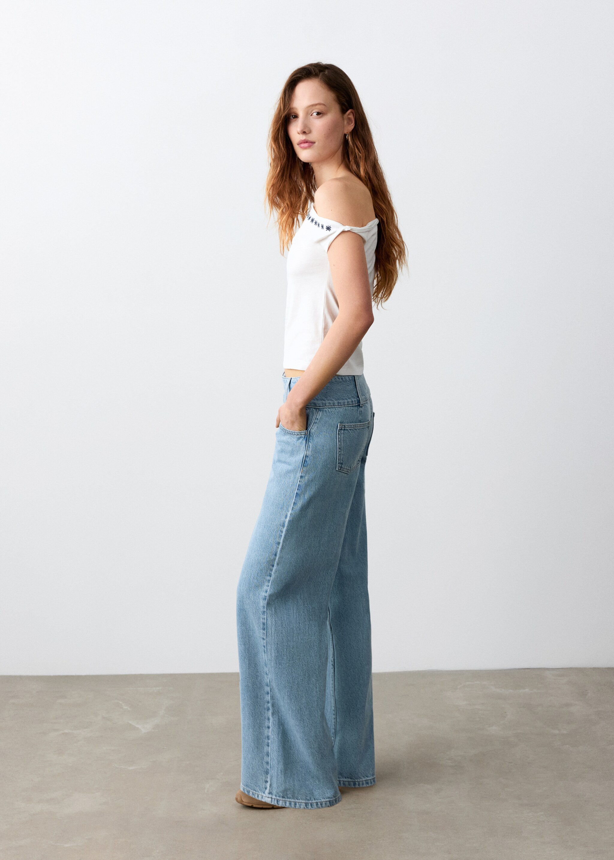 Low waist jeans - Medium plane, Medium Blue. Ref: 27045965-00.