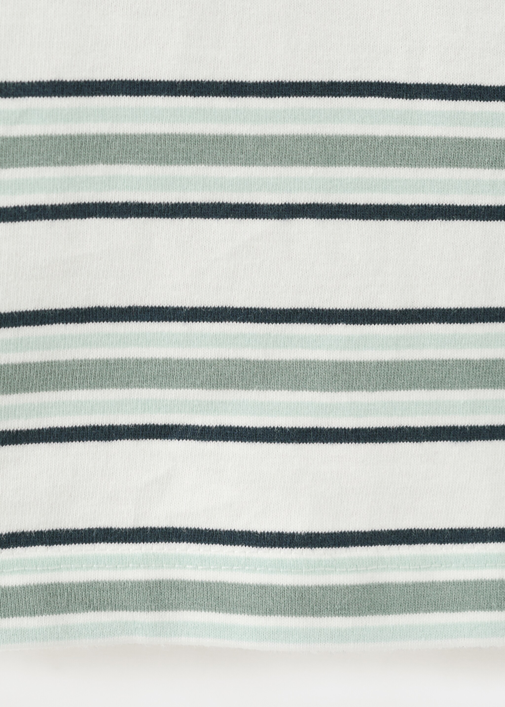 Striped cotton T-shirt - Details of the article 0, Aqua Green. Ref: 27045969-00.