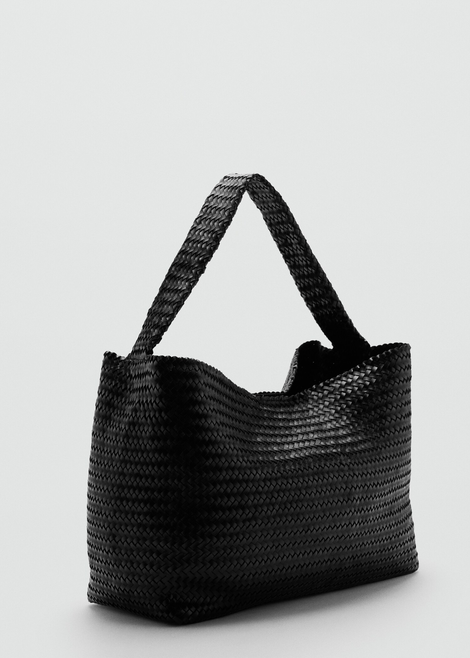 Braided bucket bag - Medium plane