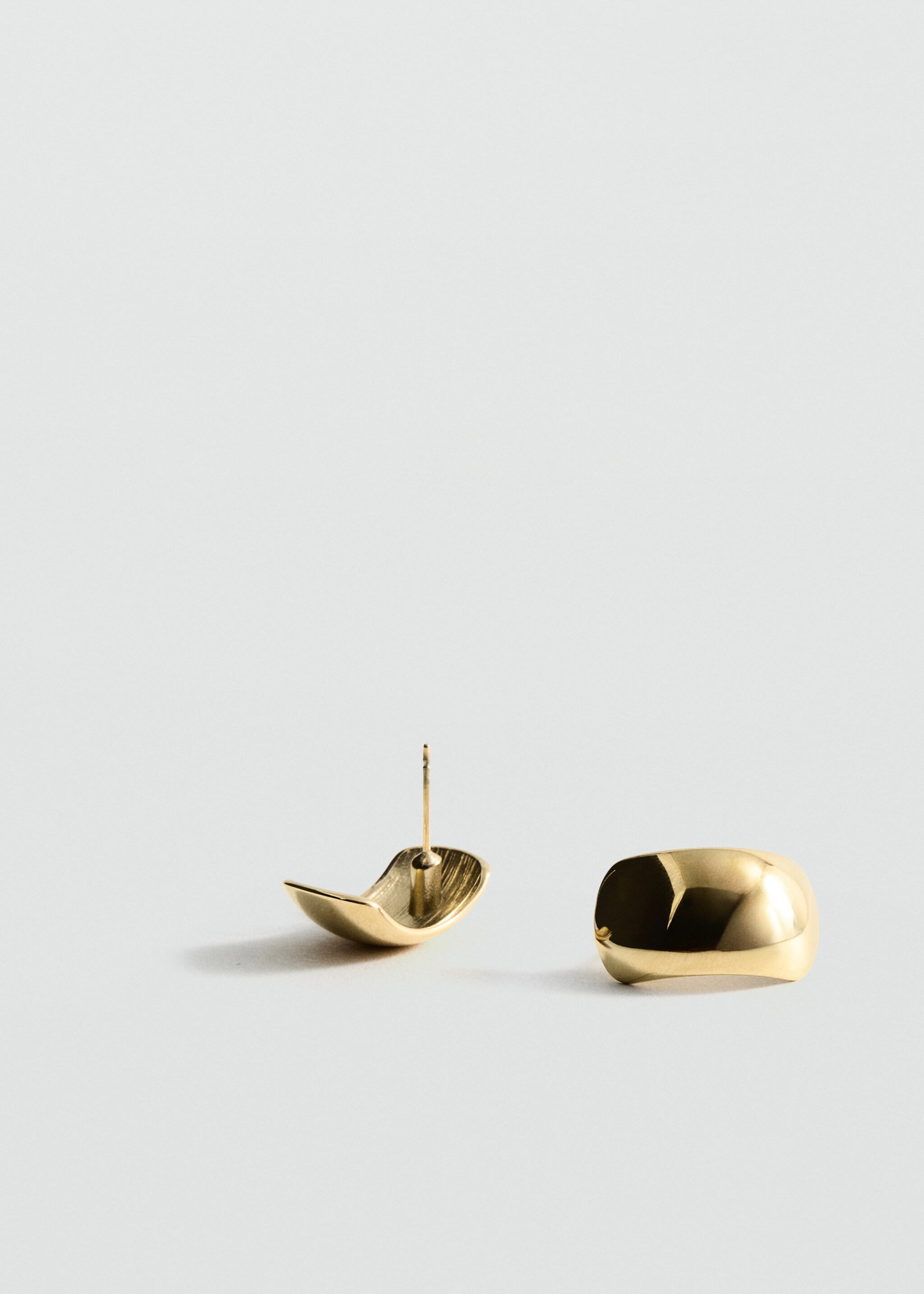 Stainless steel relief earrings - Medium plane, Gold. Ref: 27045976-00.