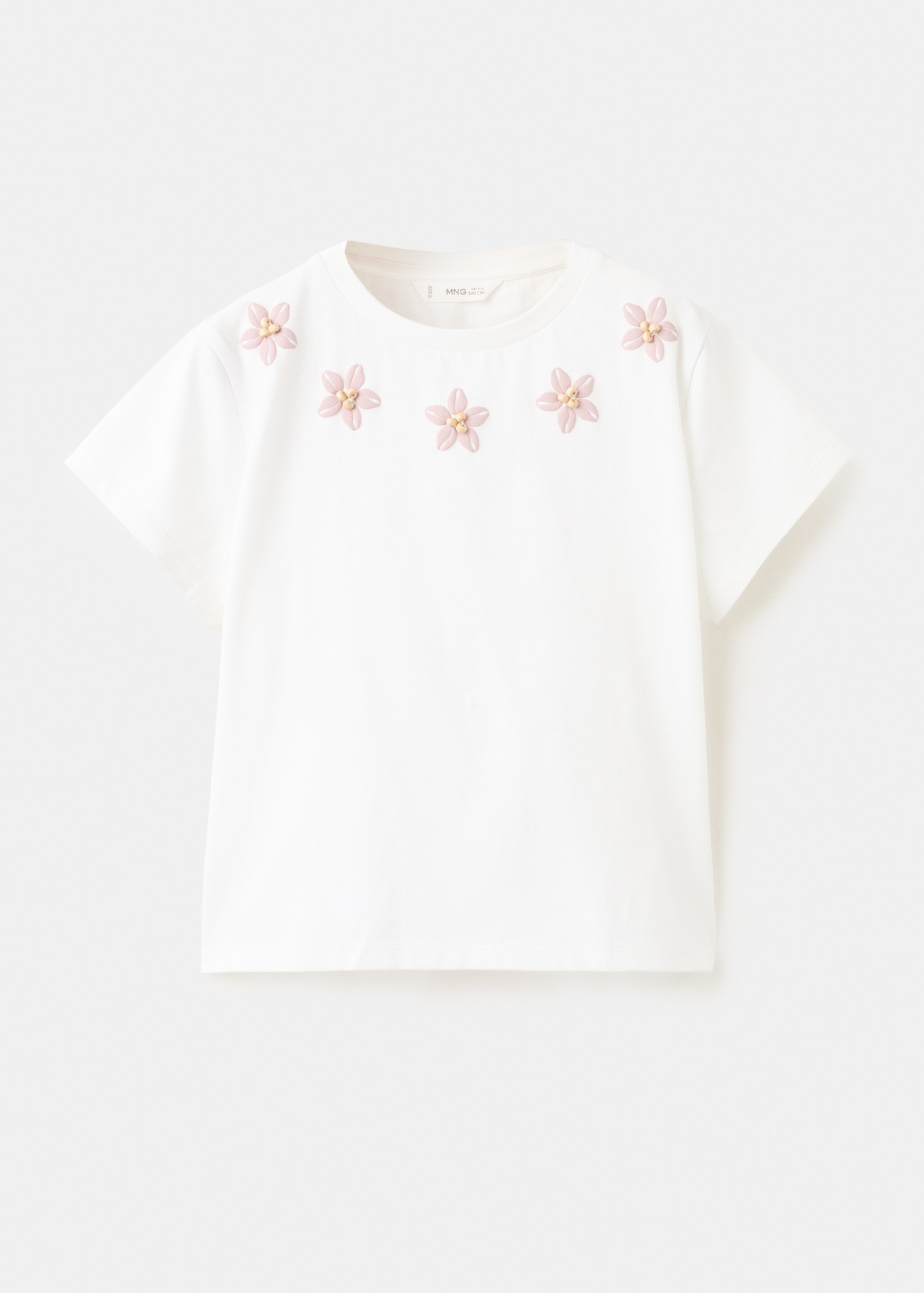 Cotton shell print T-shirt - Article without model, Off White. Ref: 27045980-00.