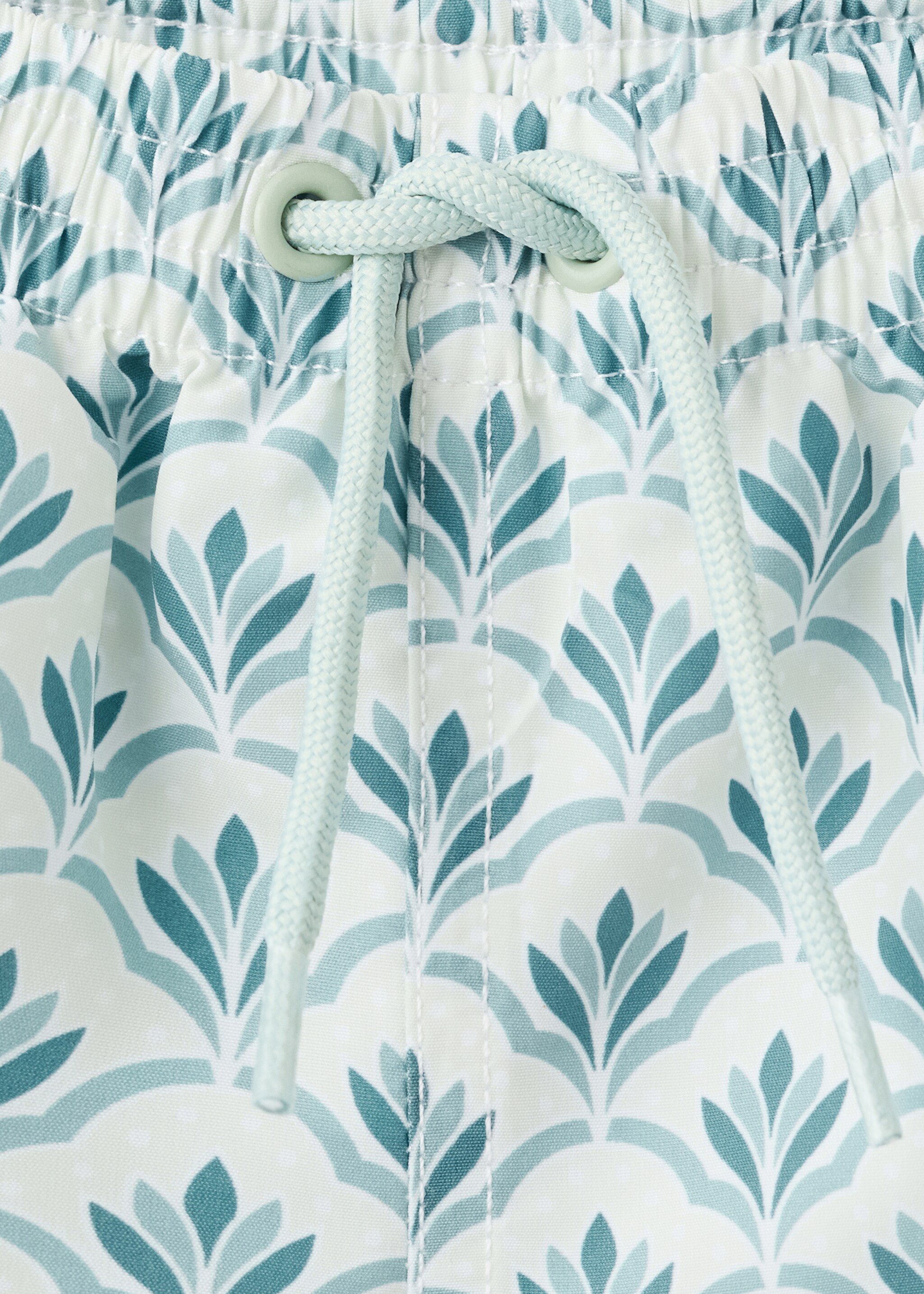 Printed swimming trunks - Details of the article 8, Aqua Green. Ref: 27045982-00.