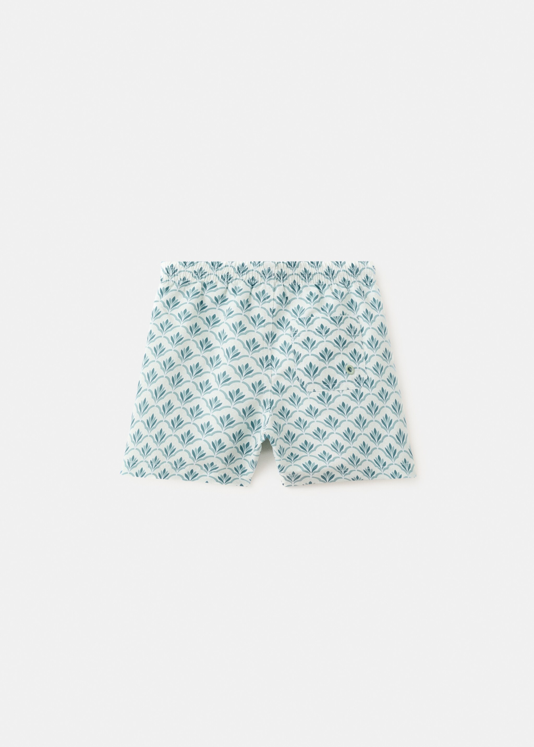Printed swimming trunks - Reverse of the article, Aqua Green. Ref: 27045982-00.