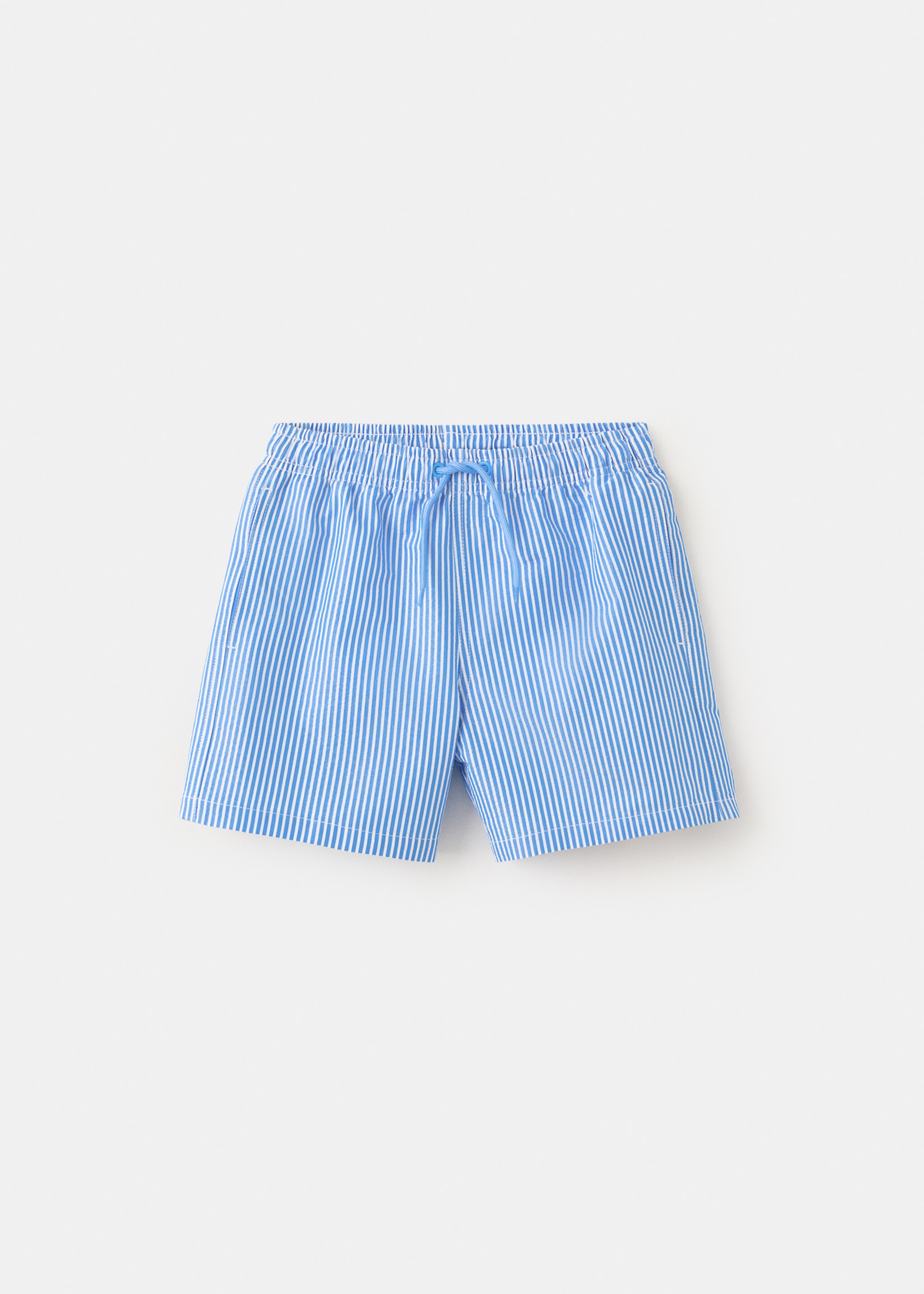 Seersucker striped swimsuit - Article without model, Blue. Ref: 27045983-00.