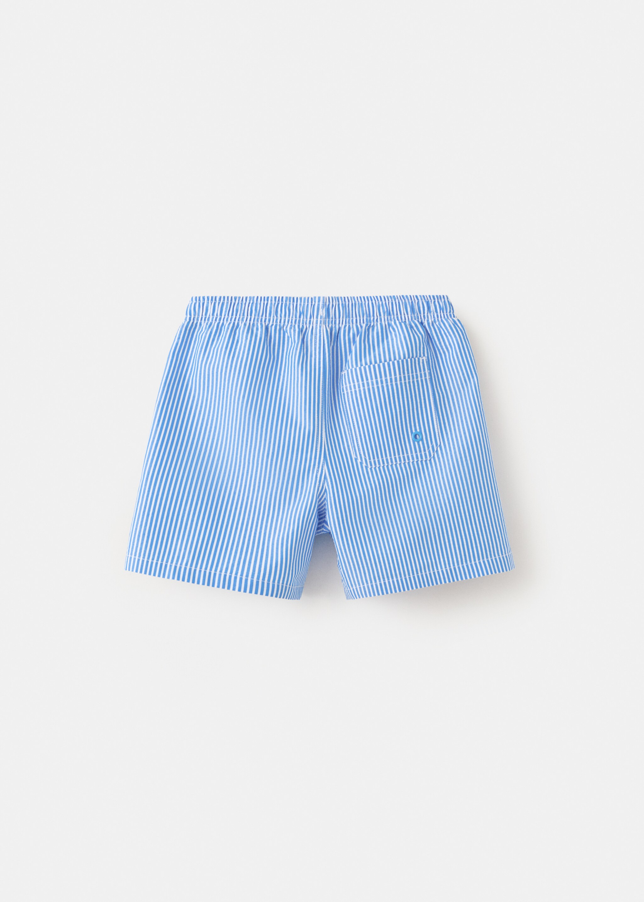 Seersucker striped swimsuit - Reverse of the article, Blue. Ref: 27045983-00.