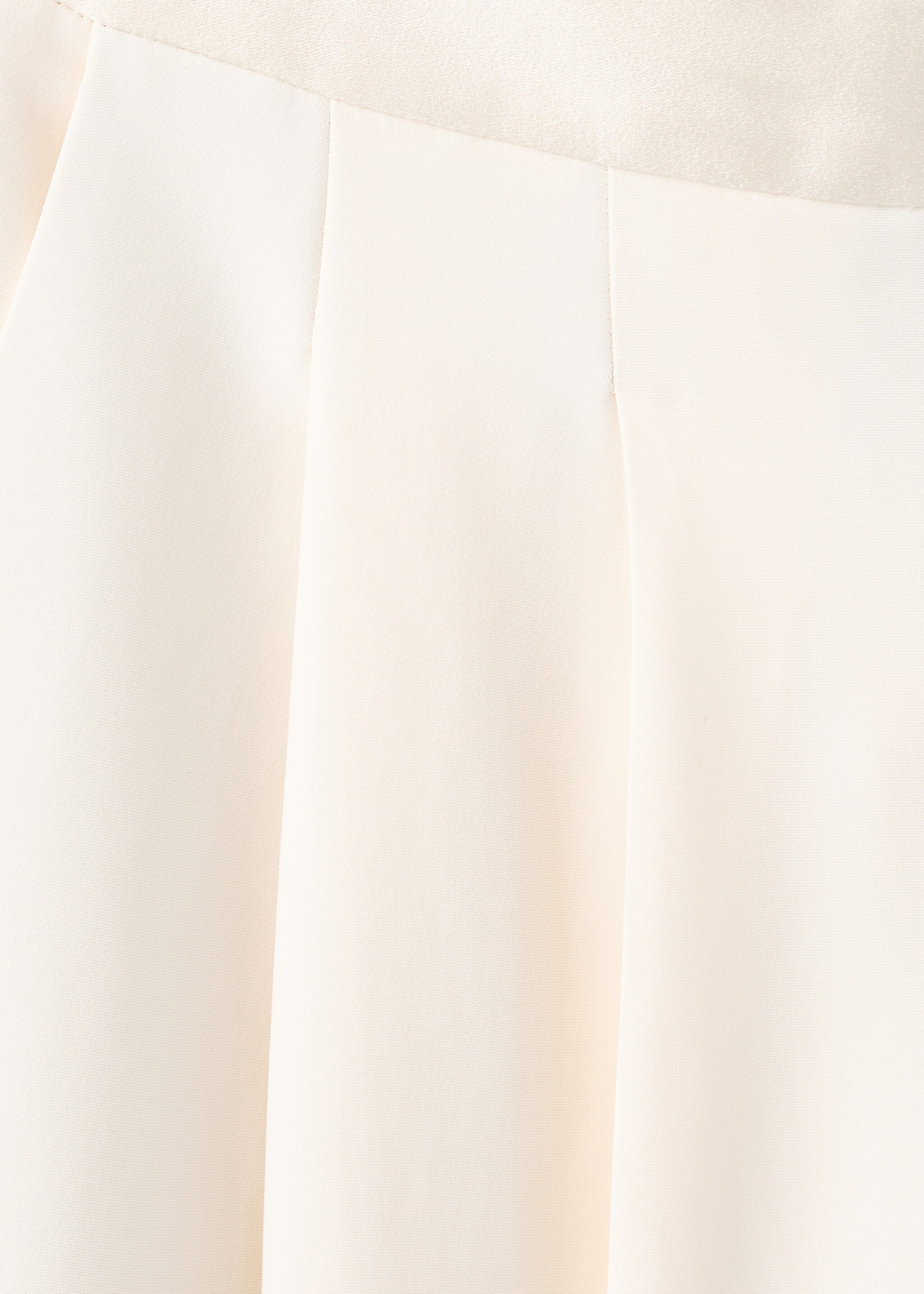 Satin waistband palazzo trousers - Details of the article 0, Ecru. Ref: 27045993-00.