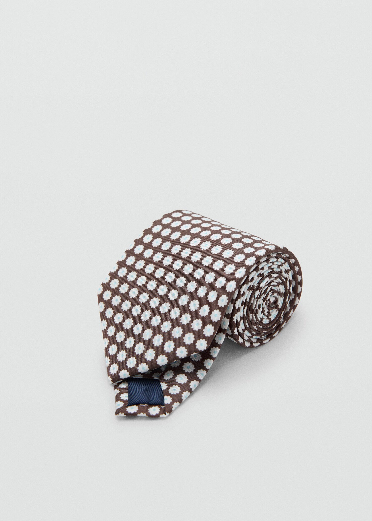 100% silk tie with floral print - Medium plane