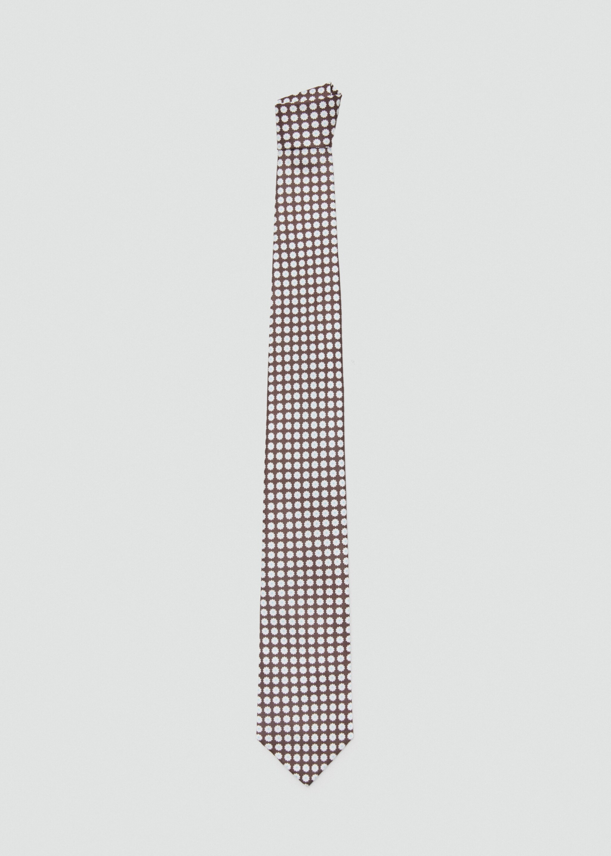 Corbata 100% seda estampado flores - Artículo sin modelo, Marrón. Ref: 27045999-00.
