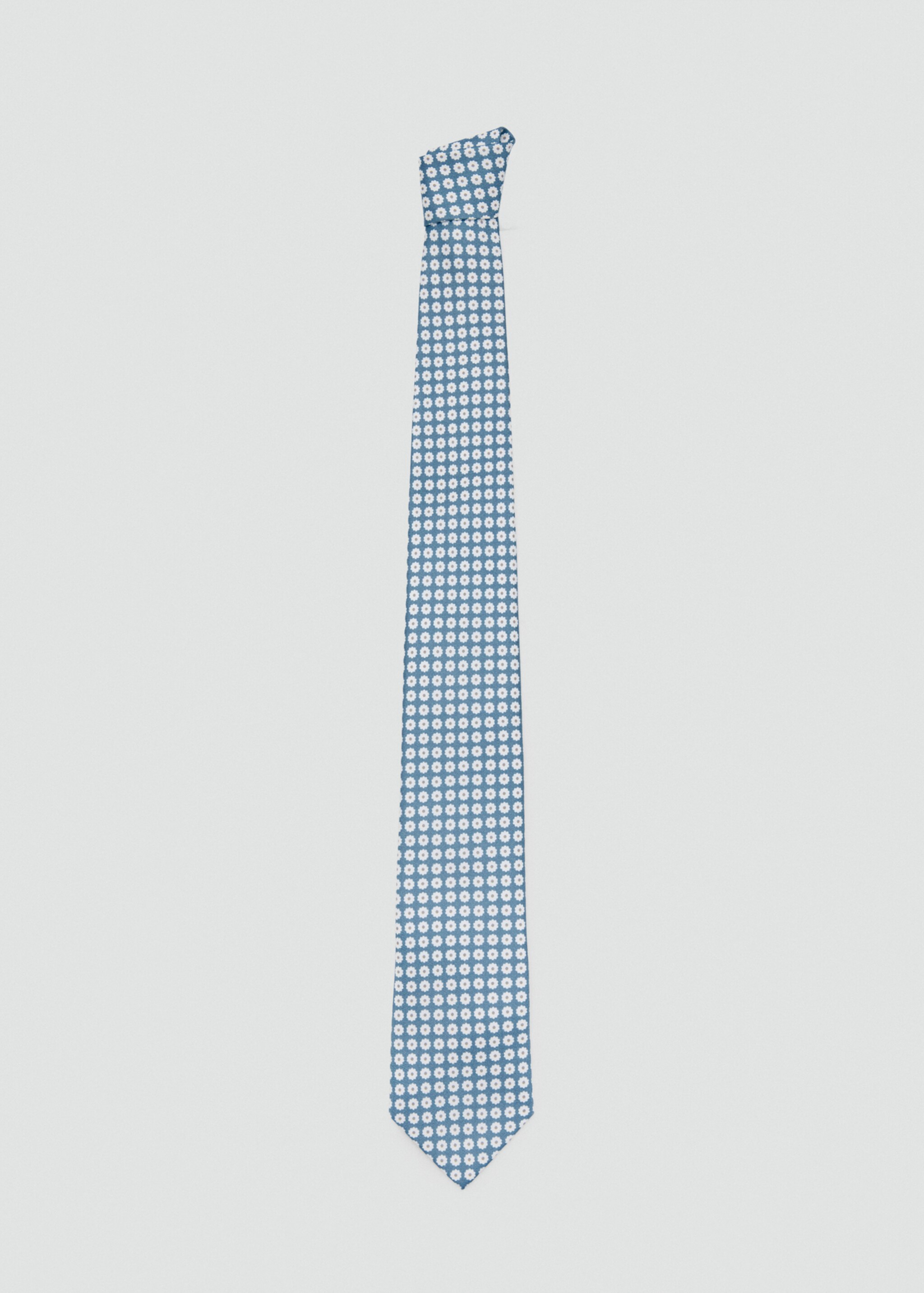 Corbata 100% seda estampado flores - Artículo sin modelo, Azul celeste. Ref: 27045999-00.