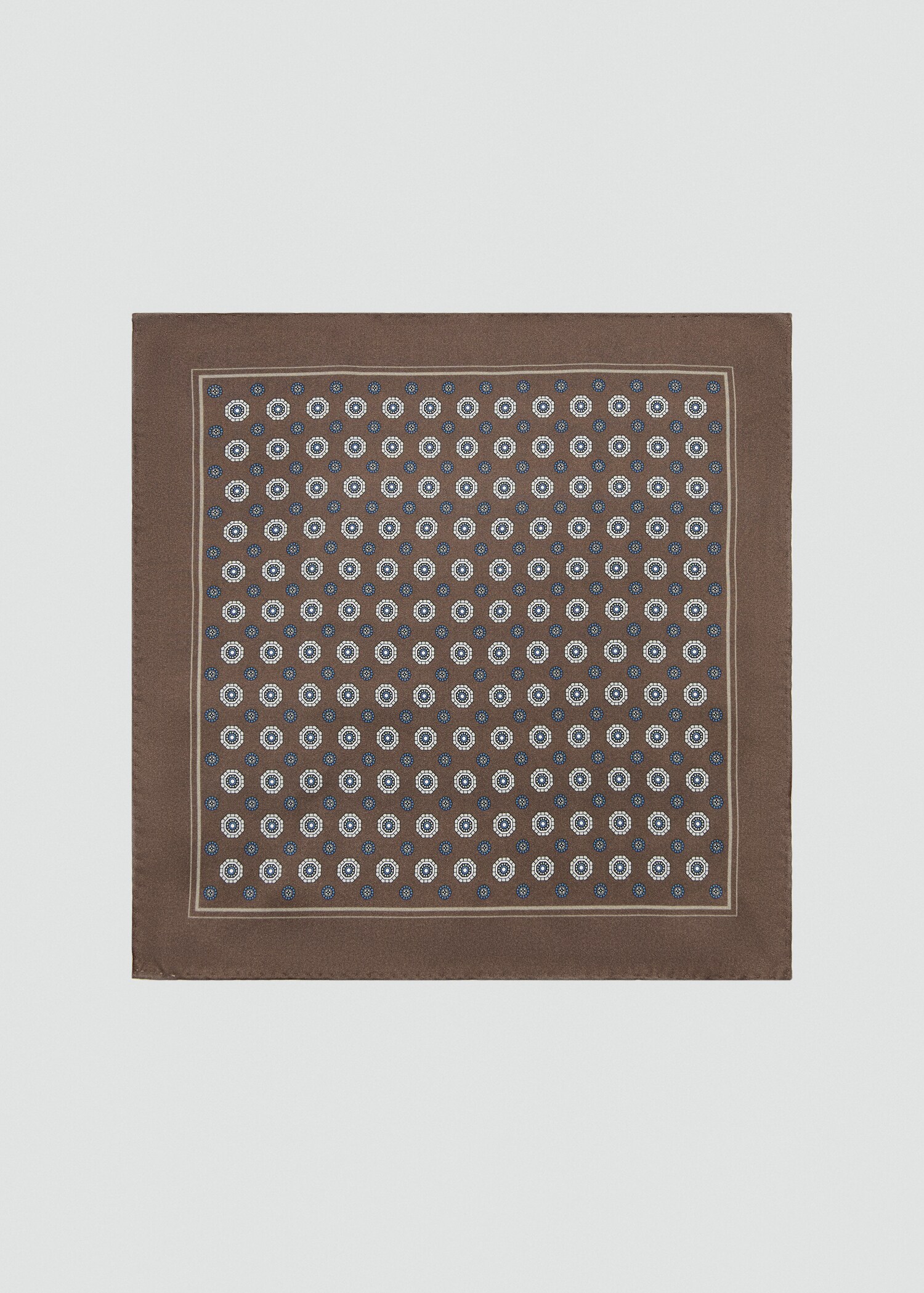 Платок из 100% шелка с принтом - Изделие без модели