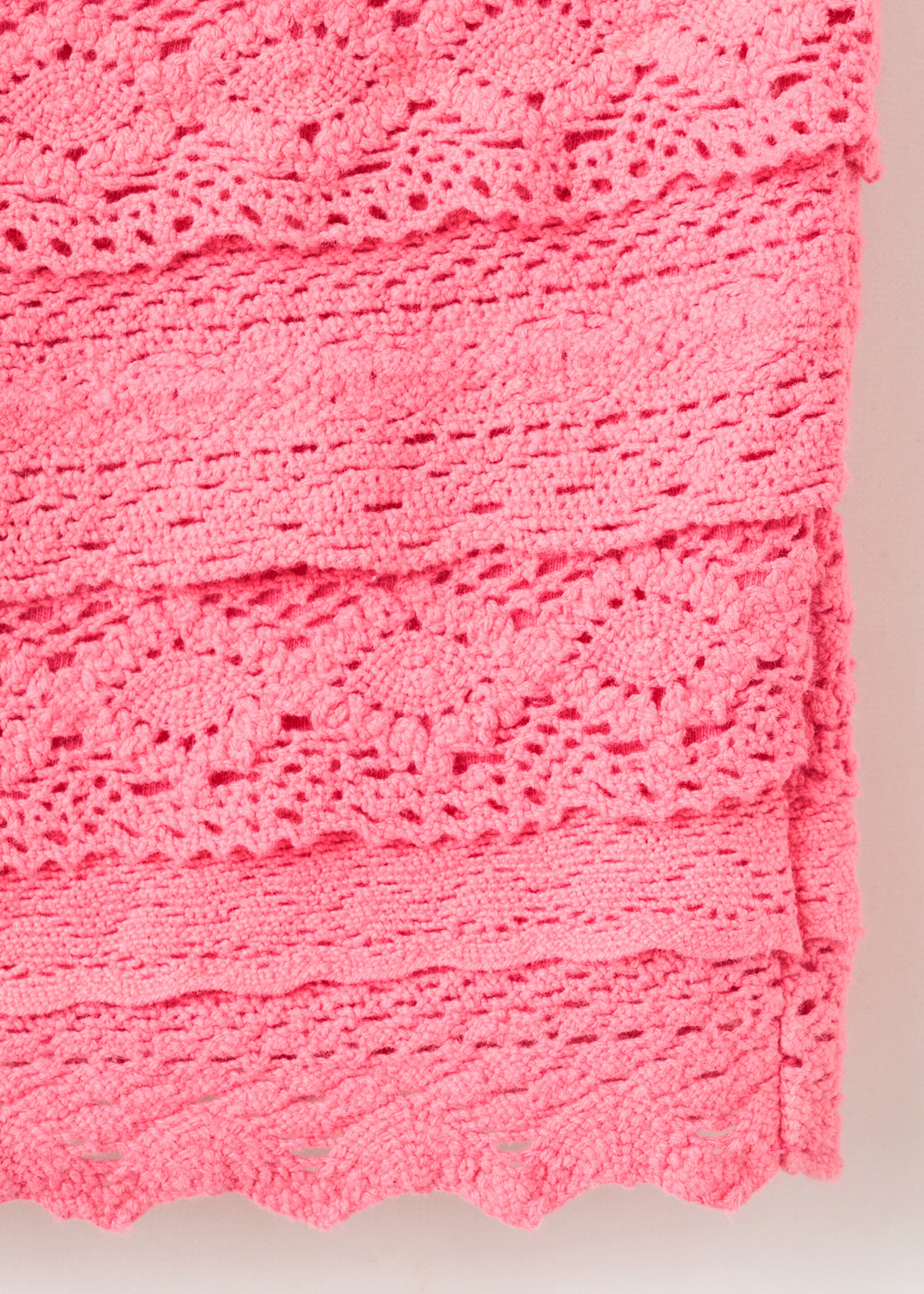 Crochet ruffle skirt - Details of the article 0, Coral Red. Ref: 27046338-00.
