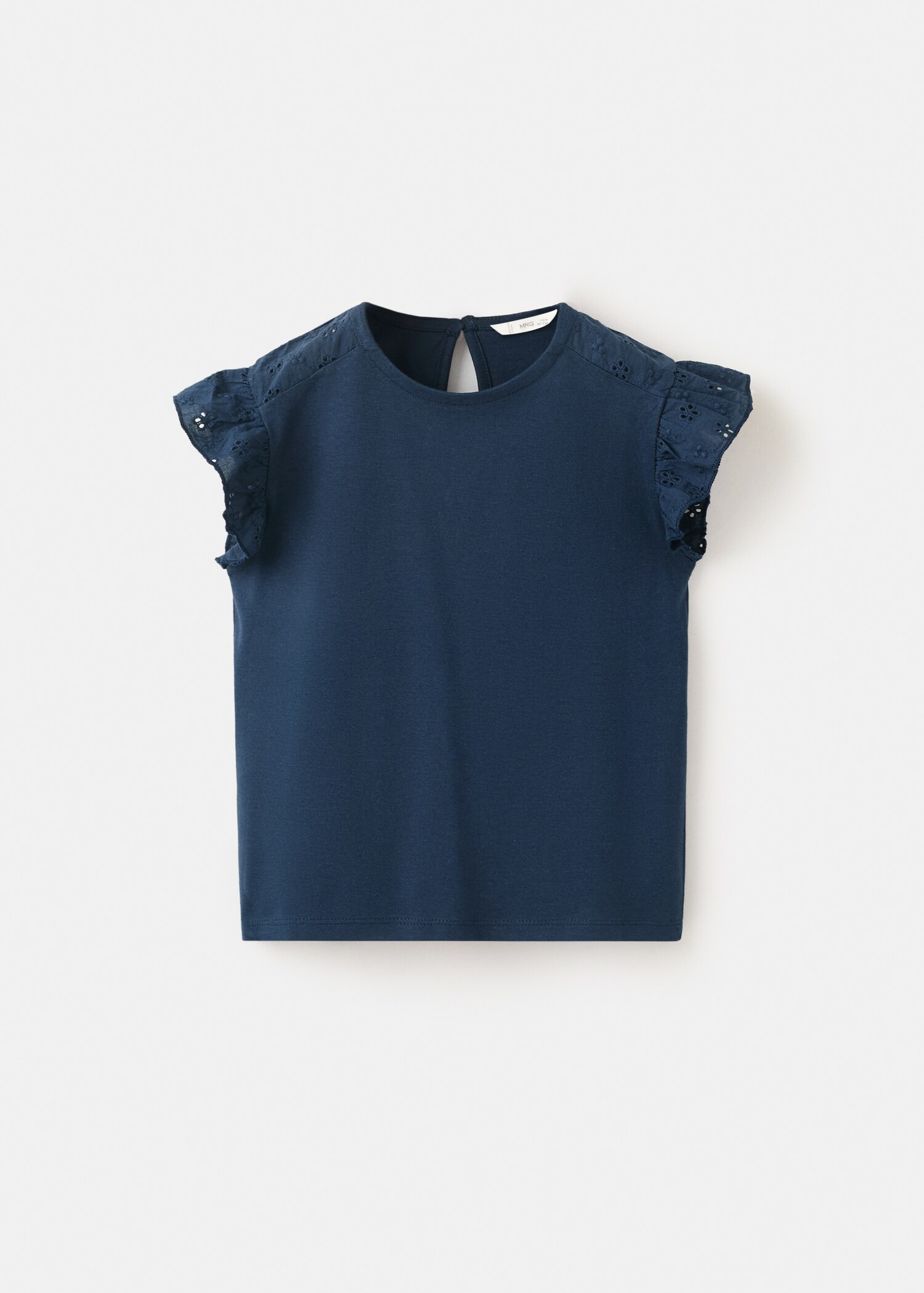 Ruffle top with embroidered details - Article without model