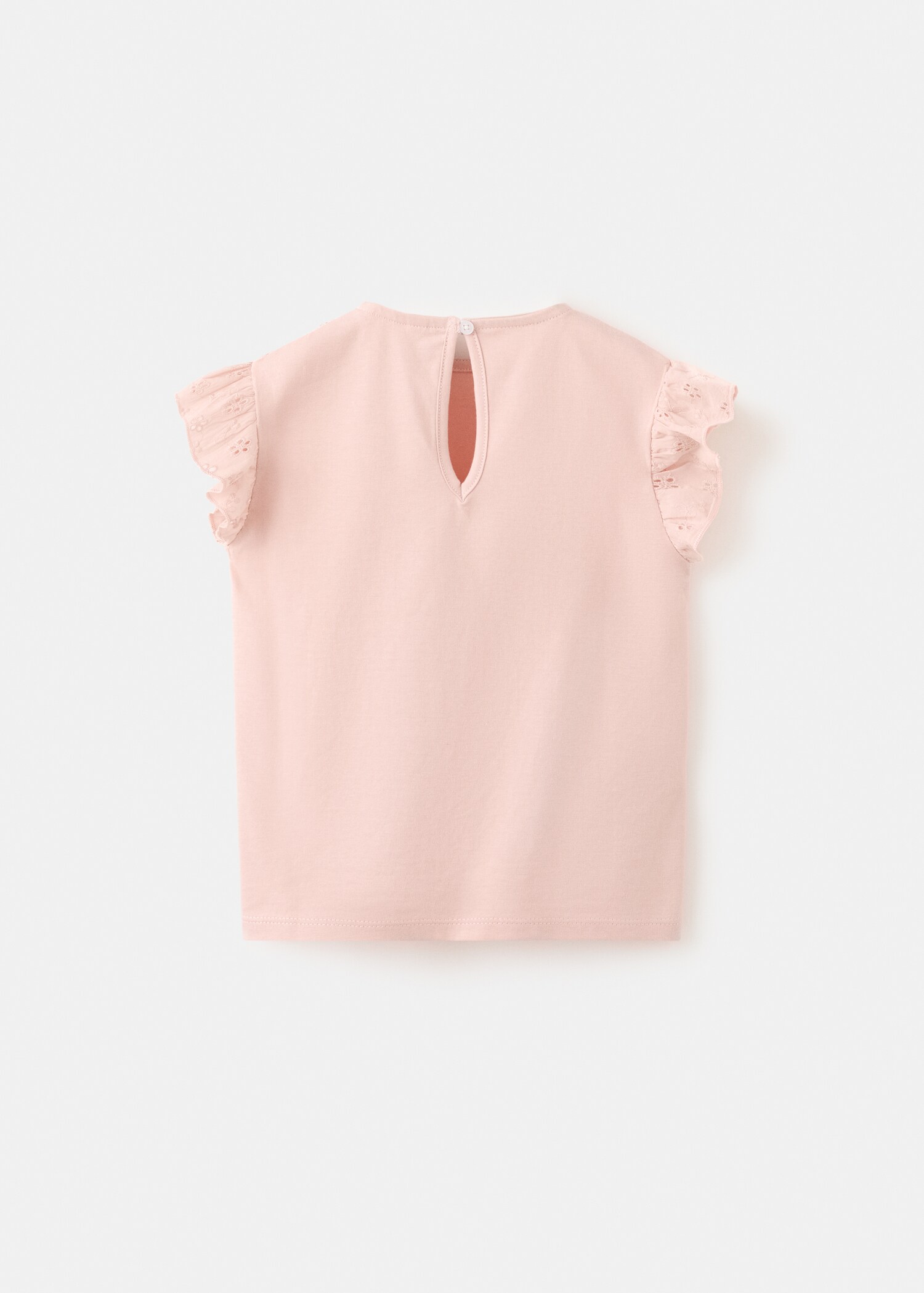 Ruffle top with embroidered details - Reverse of the article