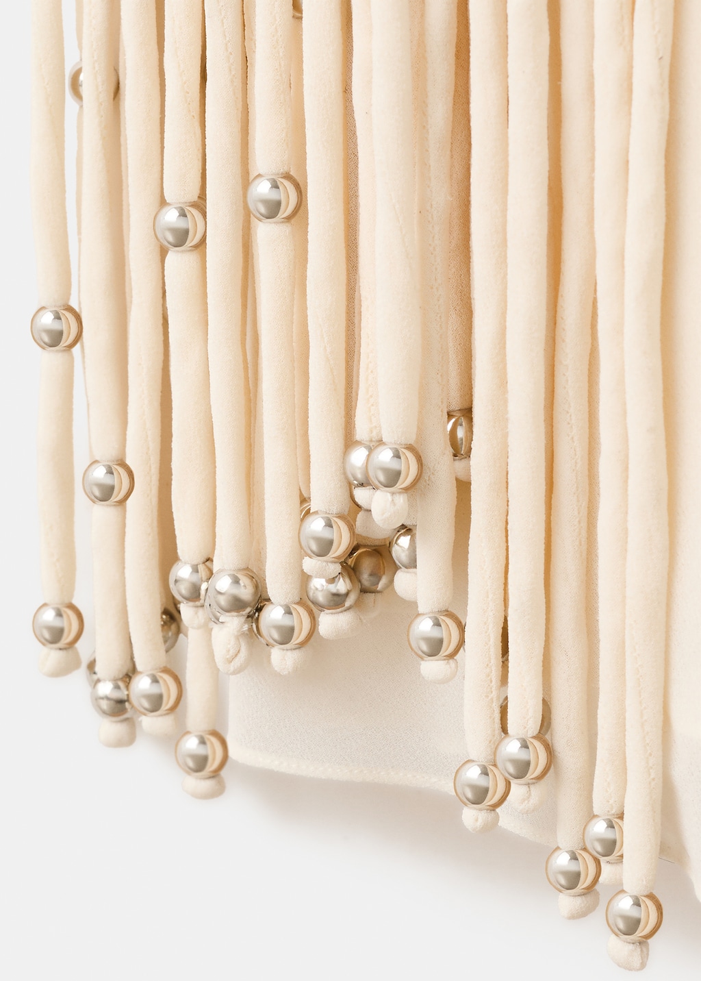 Long dress with spheres and fringe - image 4