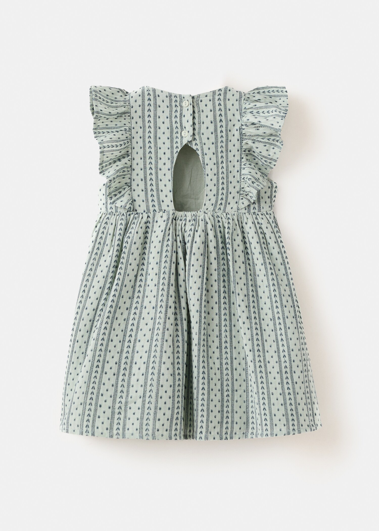 Vestido corto detalle volantes - Reverso del artículo