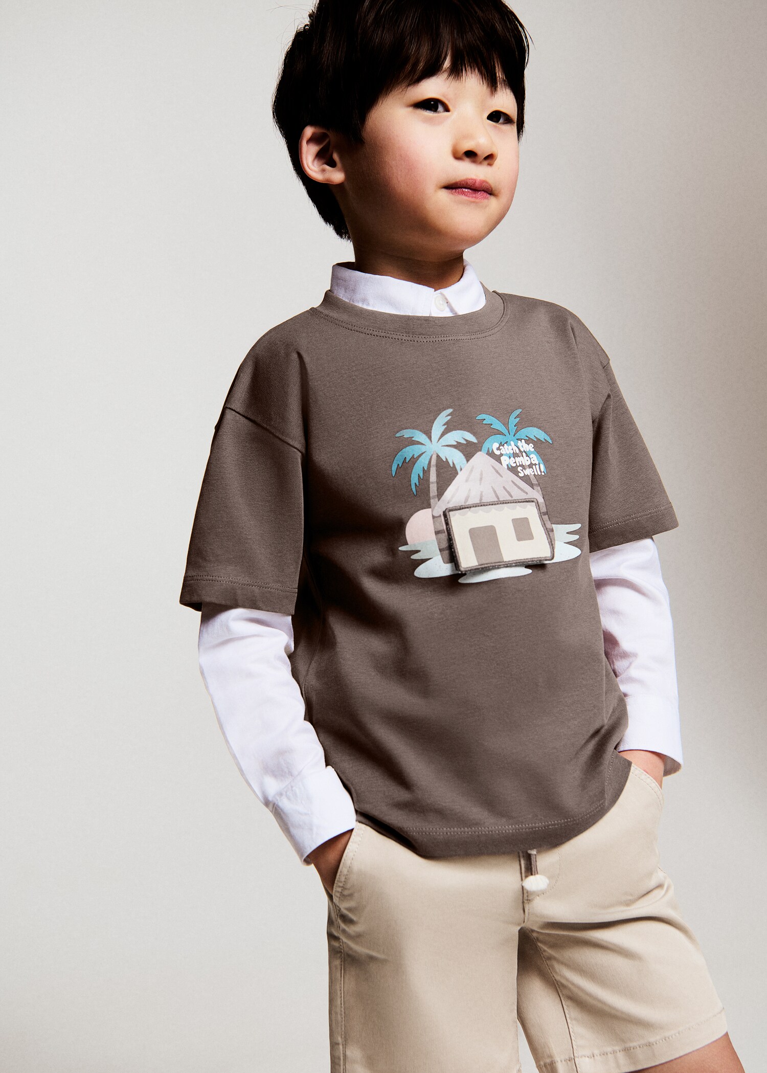 Bermudas algodón cordón - Plano medio