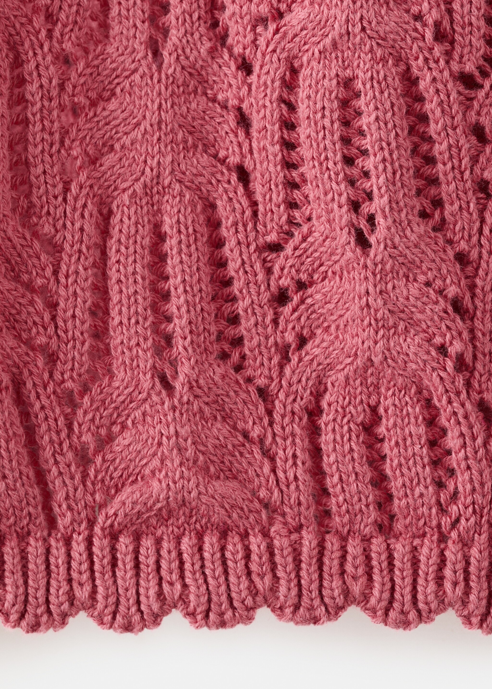 Lochstrickjacke - Detail des Artikels 0, Erdbeerrot. Ref: 27046352-00.