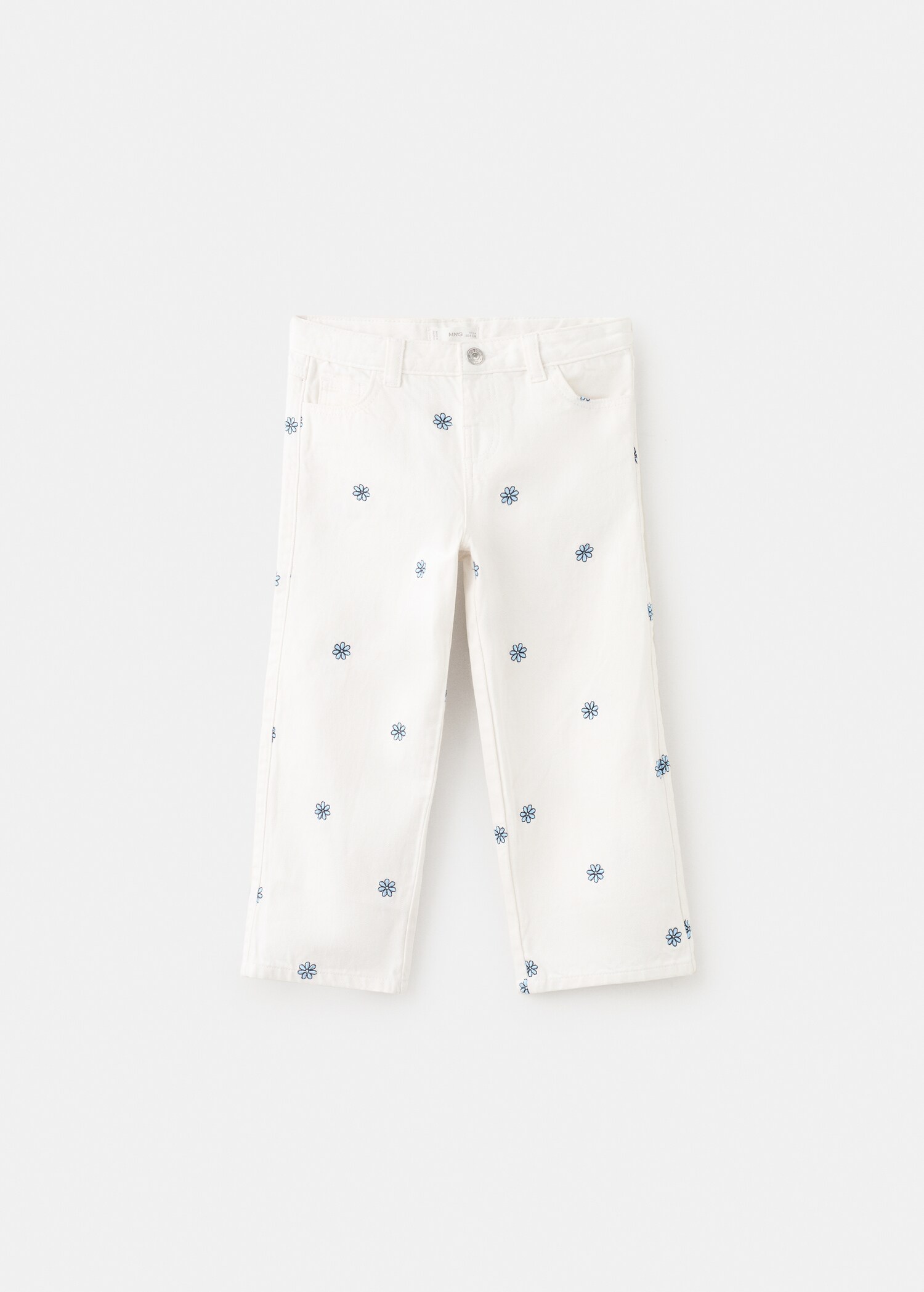 Jeans rectos bordado flores - Artículo sin modelo