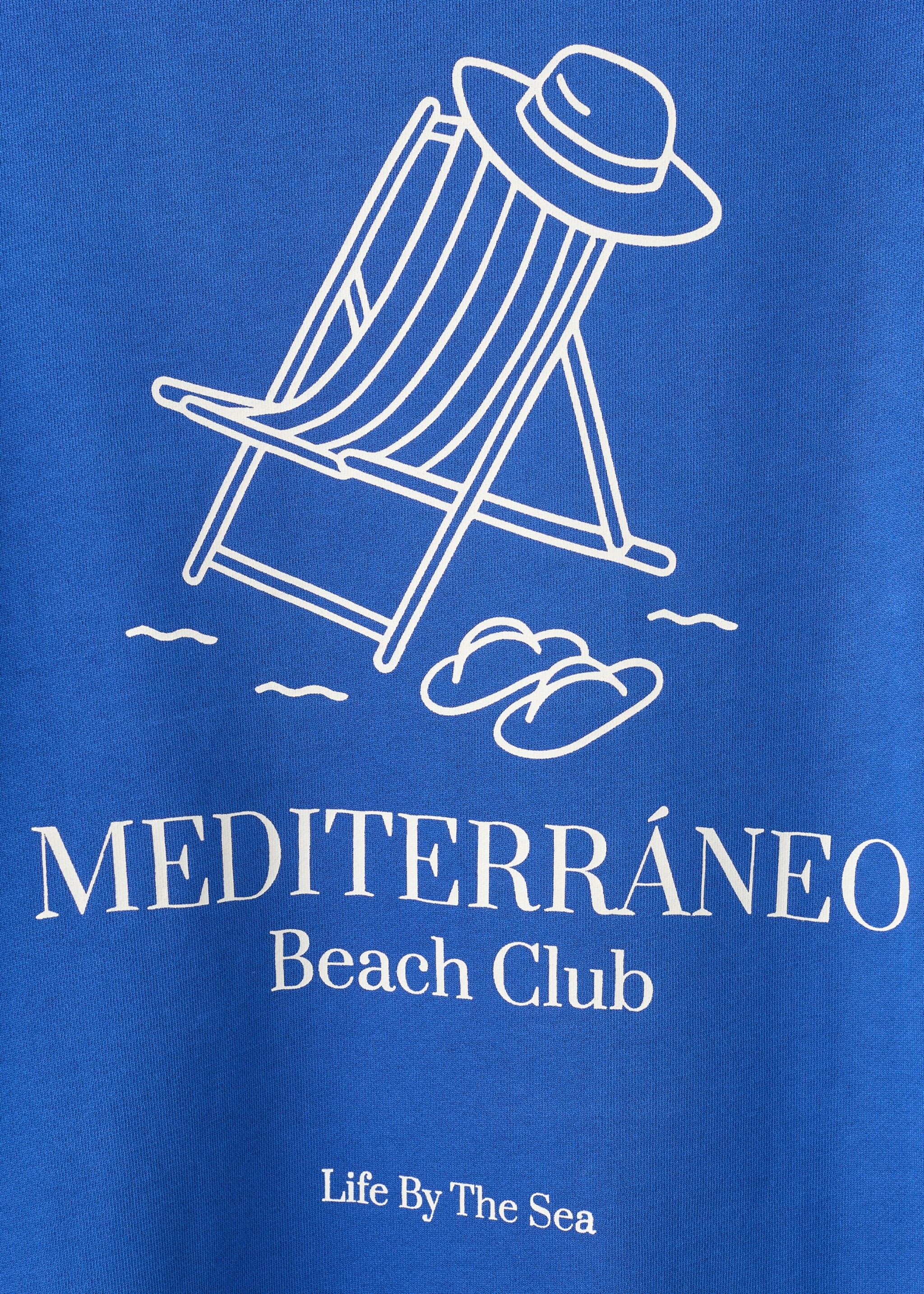 Sudadera algodón estampada - Detalle del artículo 8, Azul eléctrico. Ref: 27046356-00.