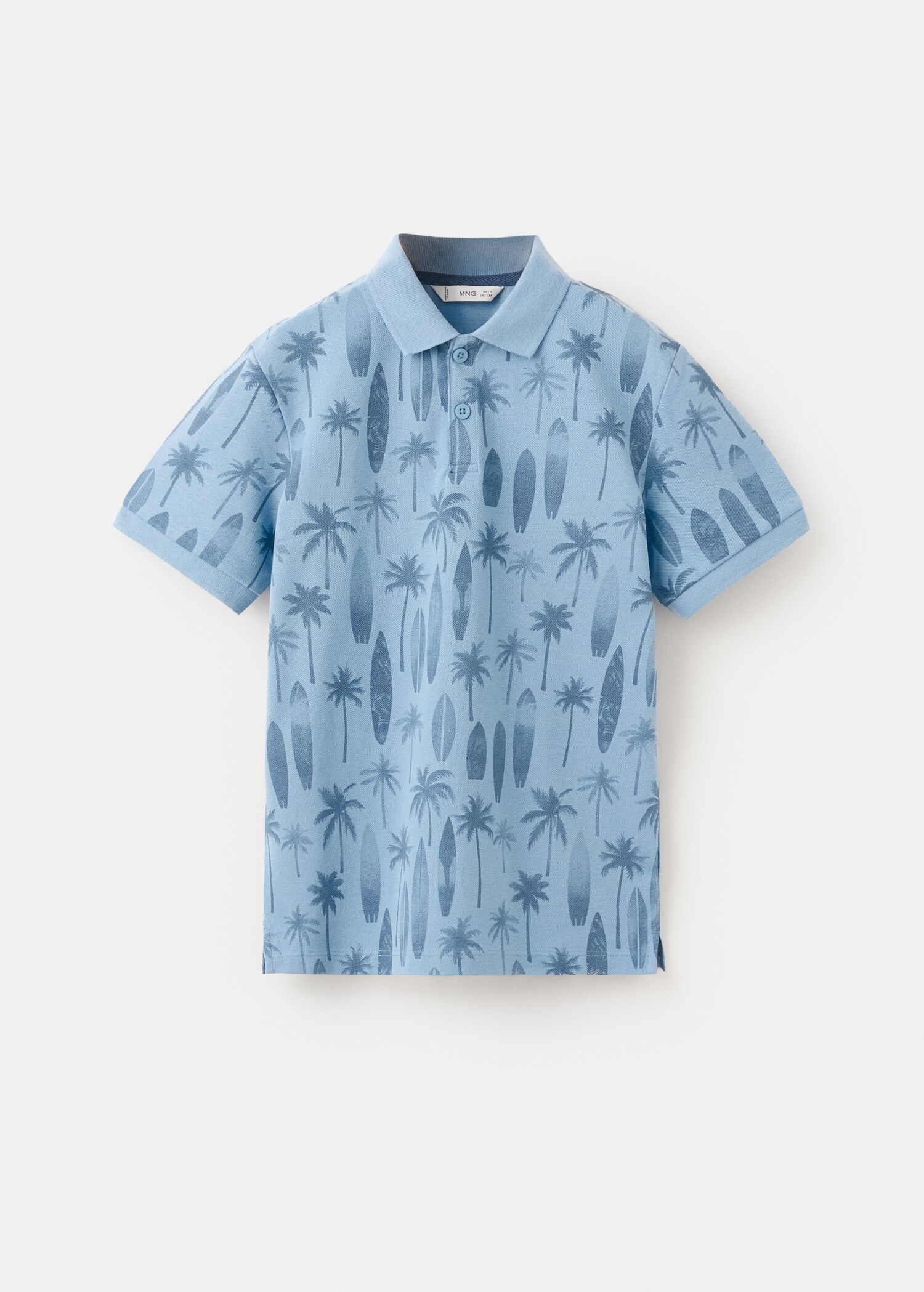 Printed cotton polo shirt - Article without model