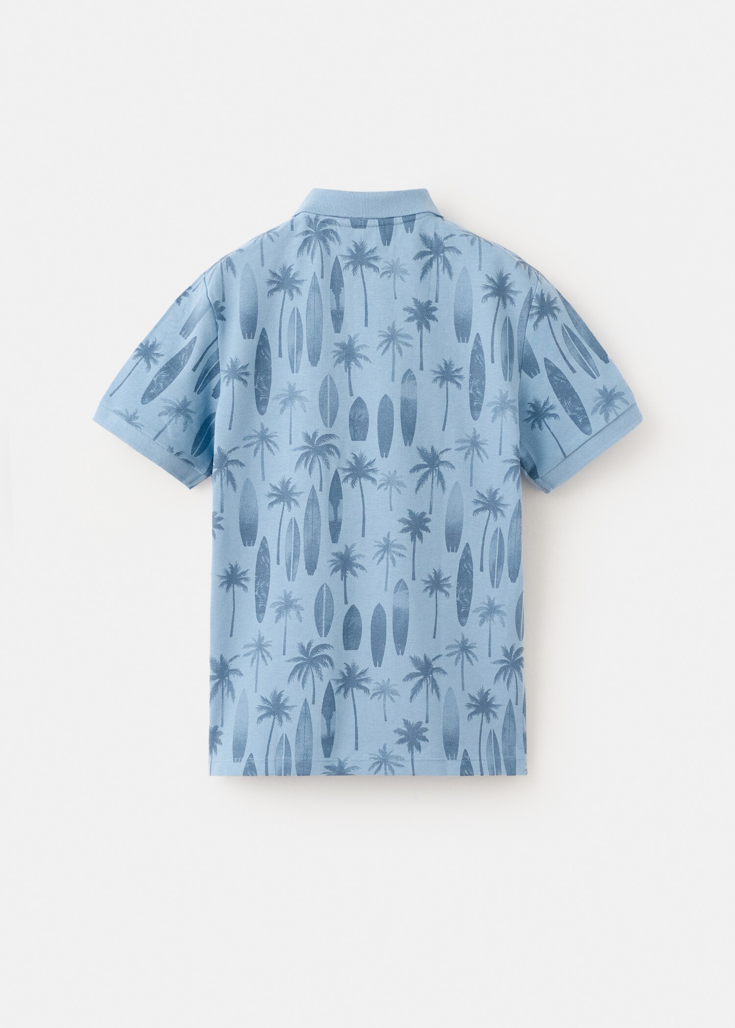 Printed cotton polo shirt - Reverse of the article