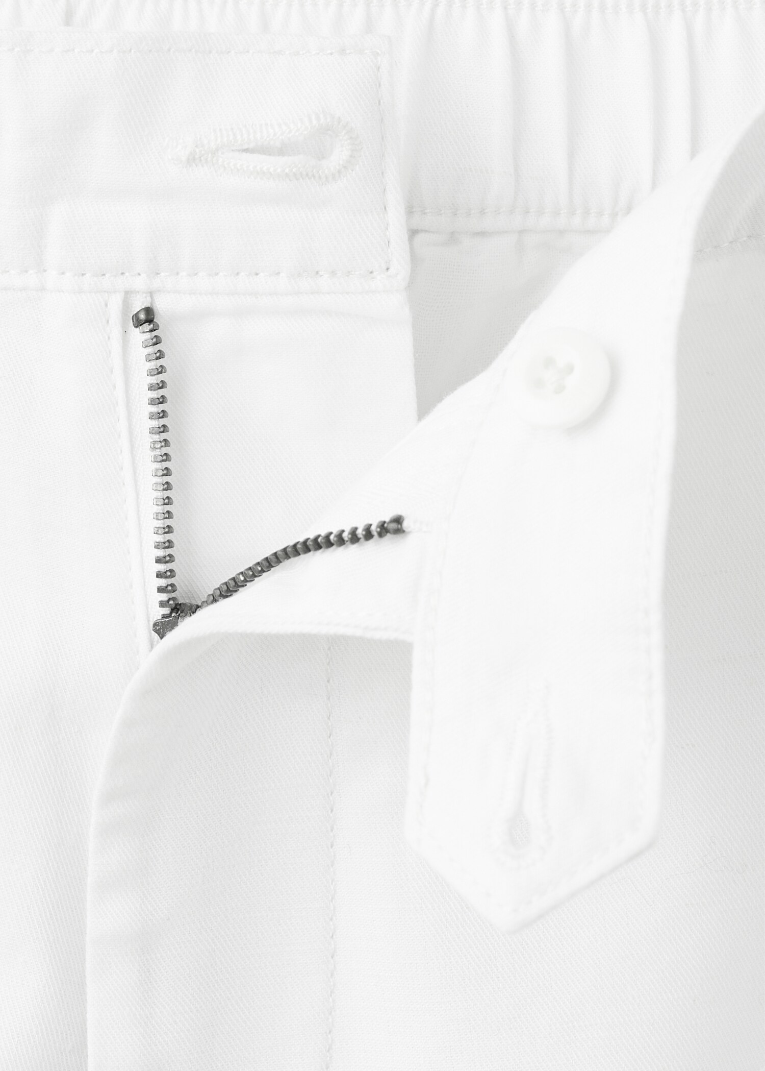 Straight-leg linen-cotton blend trousers - Details of the article 0