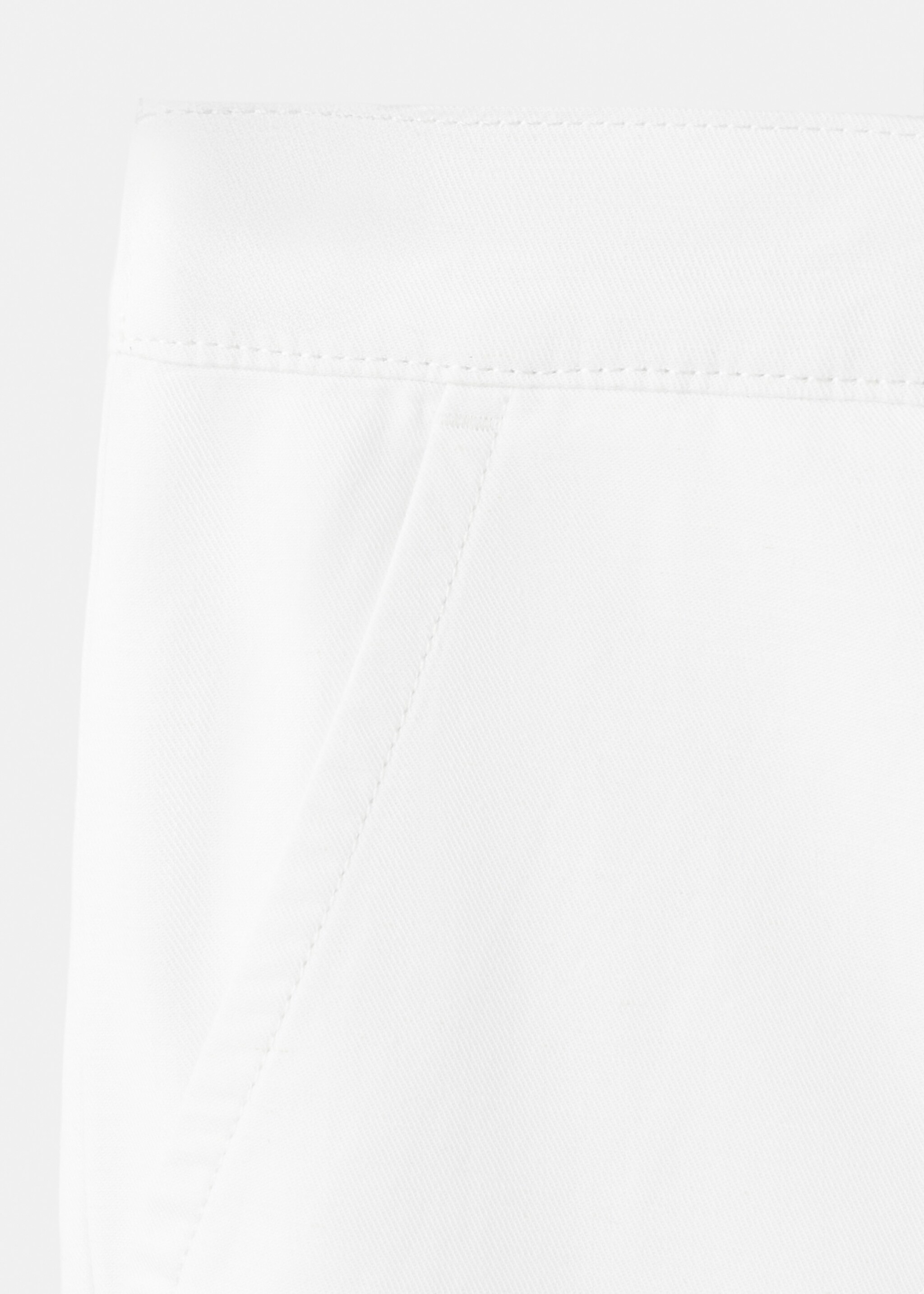 Straight-leg linen-cotton blend trousers - Details of the article 8, Off White. Ref: 27046717-00.