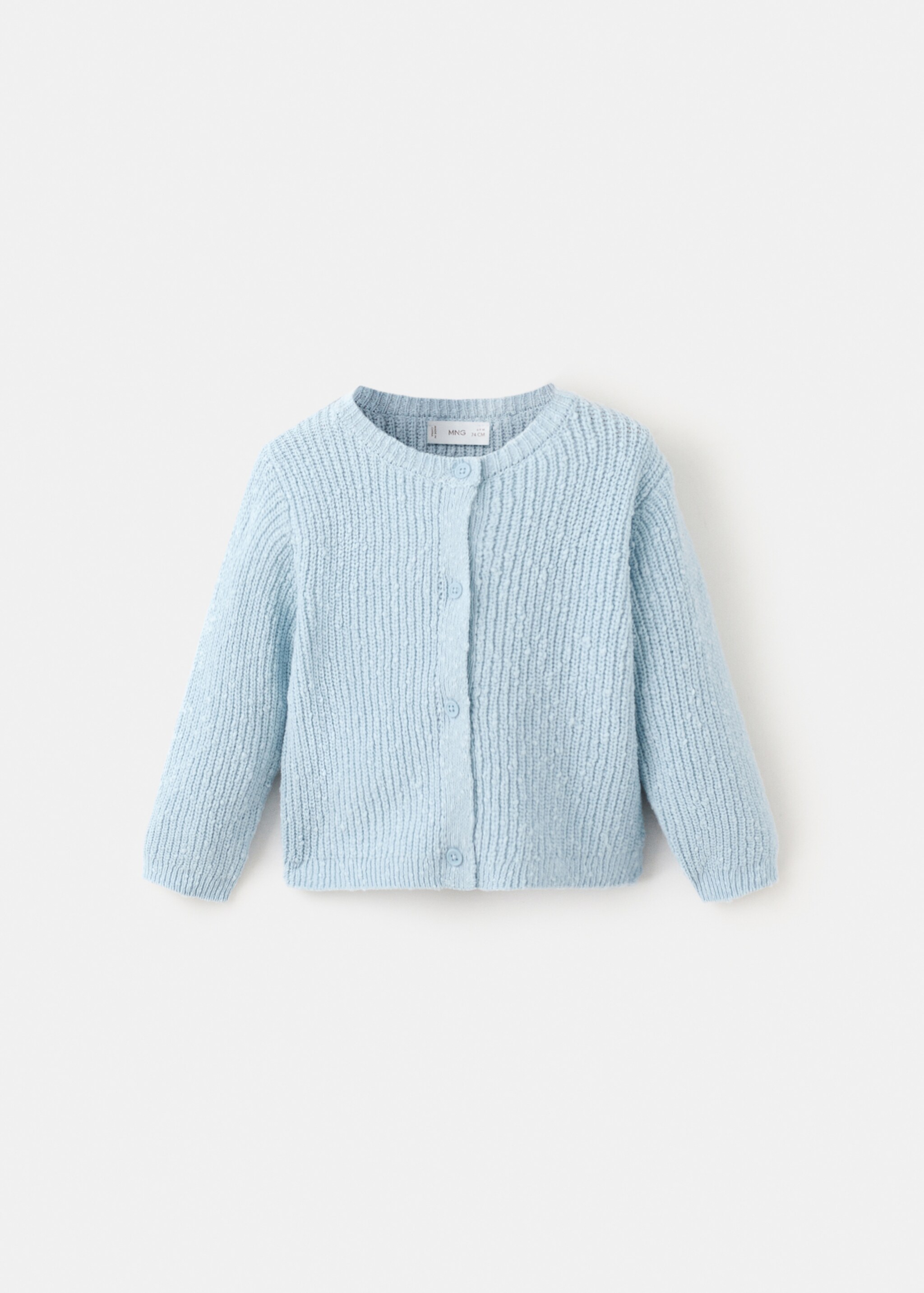 Cárdigan punto botones - Artículo sin modelo, Azul celeste. Ref: 27046722-00.