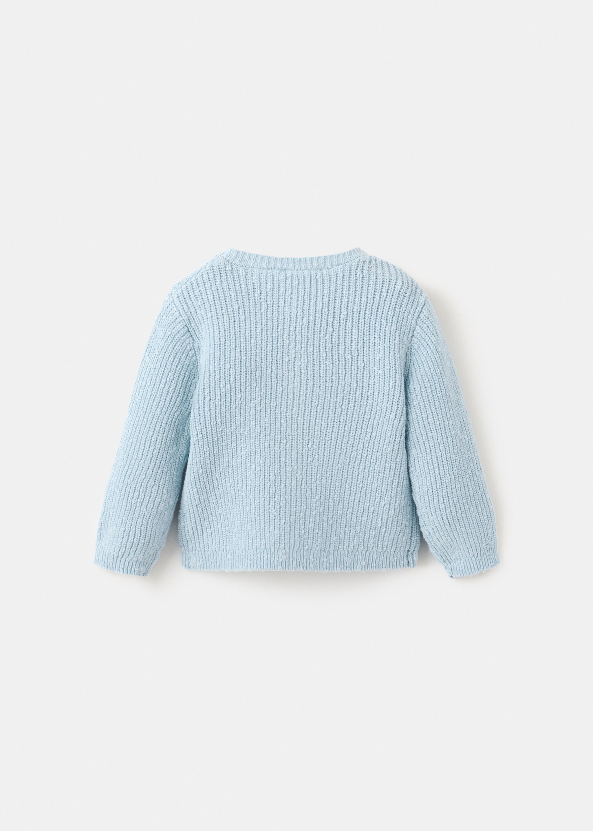 Cárdigan punto botones - Reverso del artículo, Azul celeste. Ref: 27046722-00.