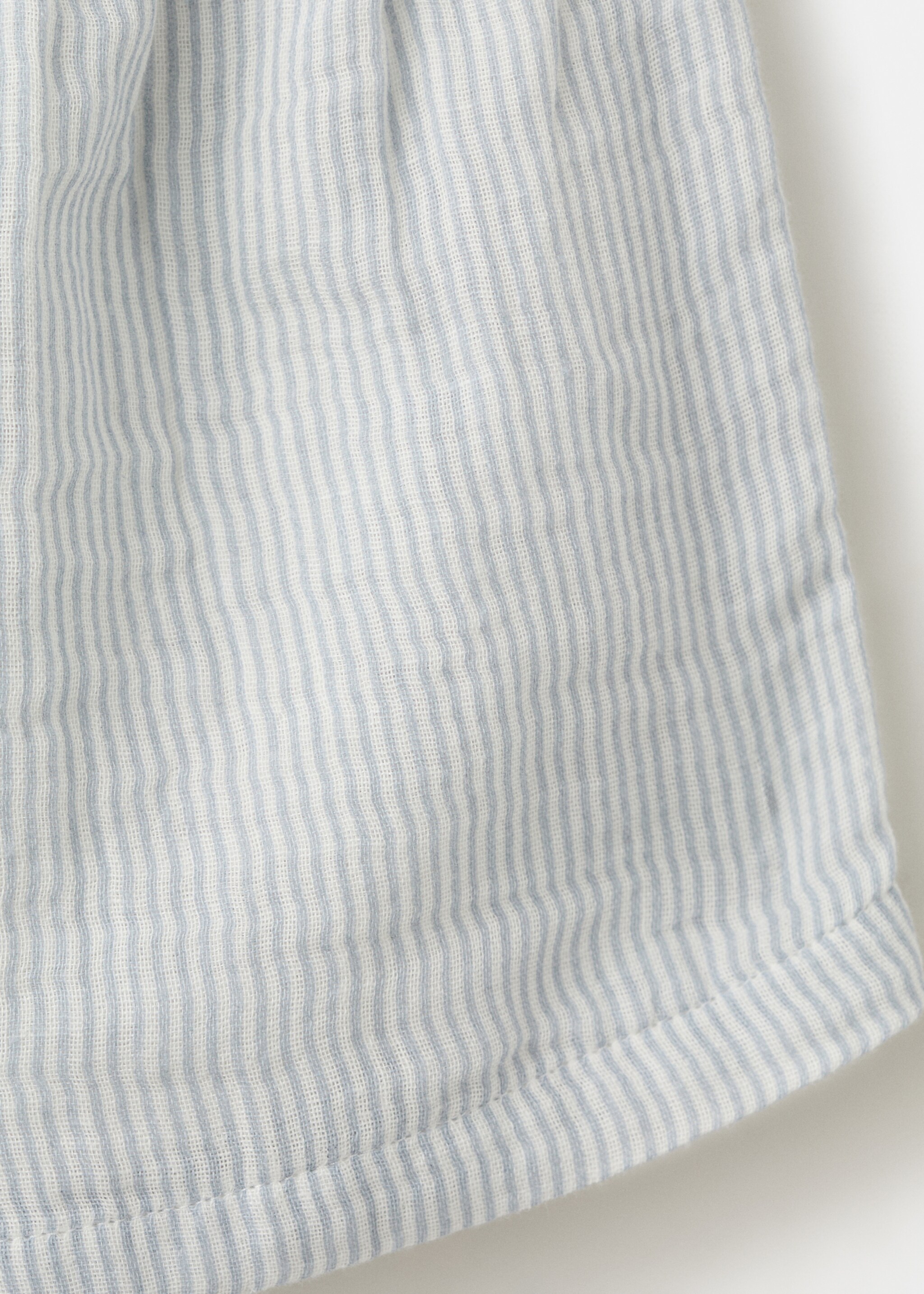 Striped cotton shorts - Details of the article 8, Sky Blue. Ref: 27046723-00.