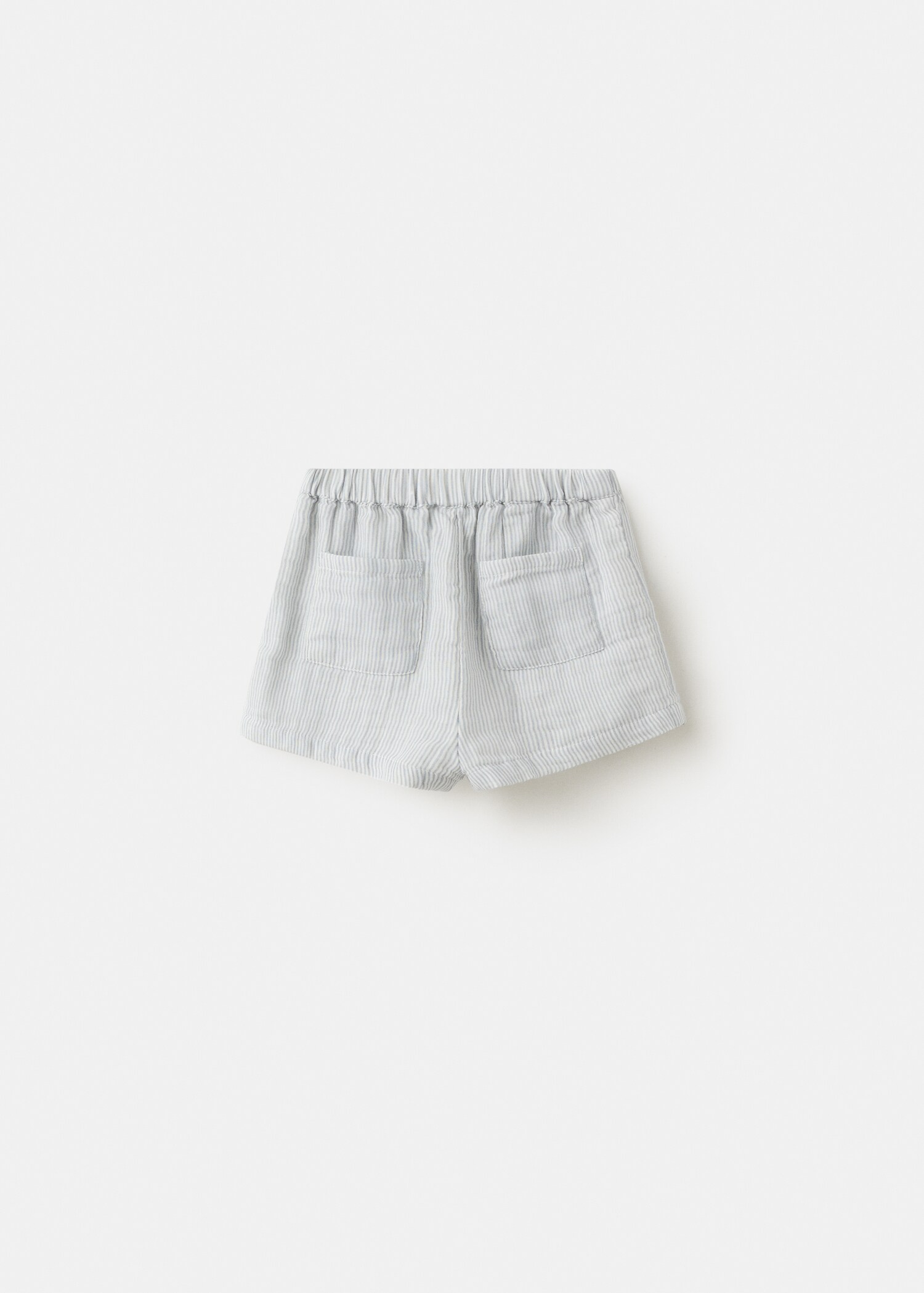 Striped cotton shorts - Reverse of the article