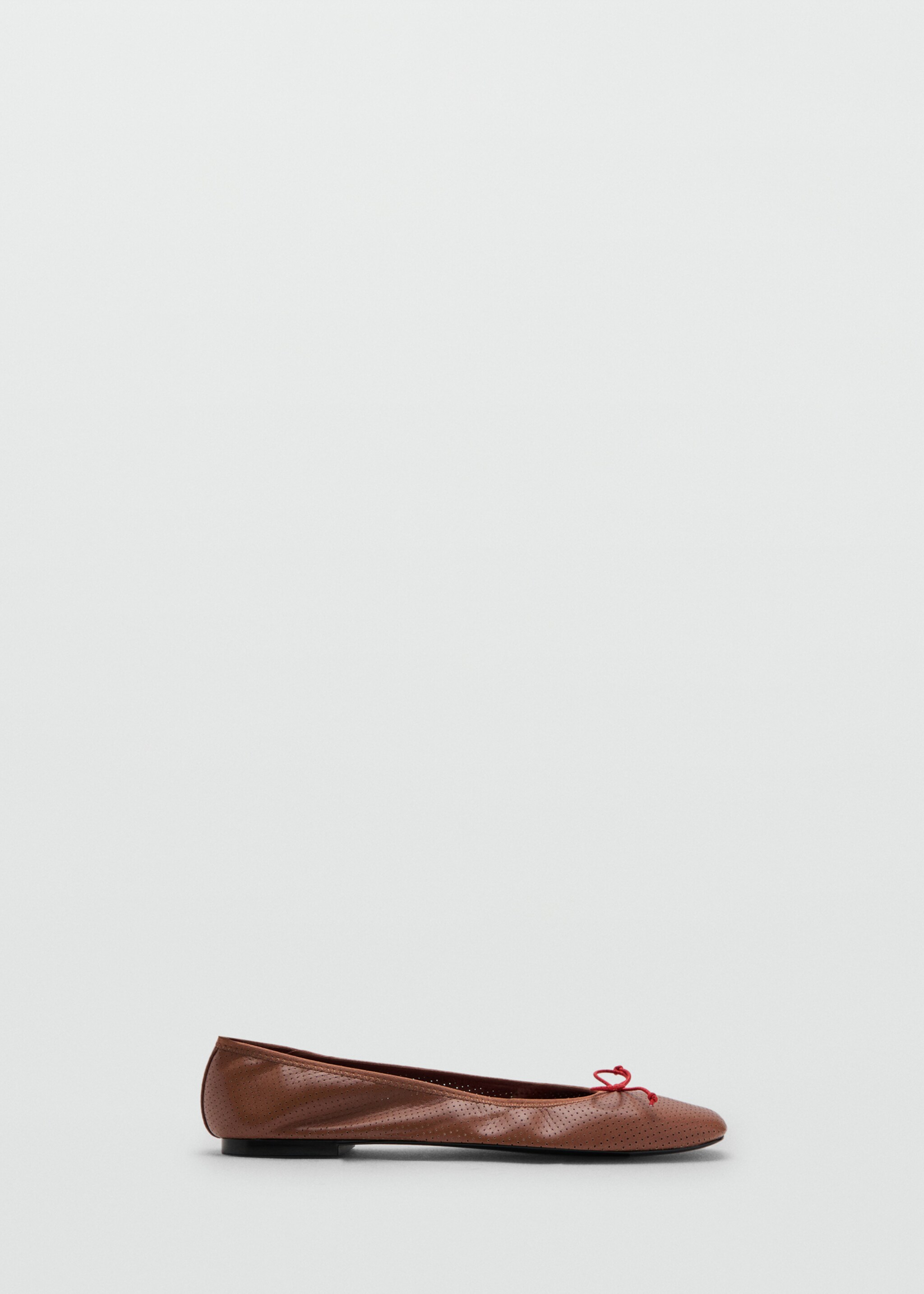 Cut-out bow ballerinas - Article without model, Cognac. Ref: 27046727-00.