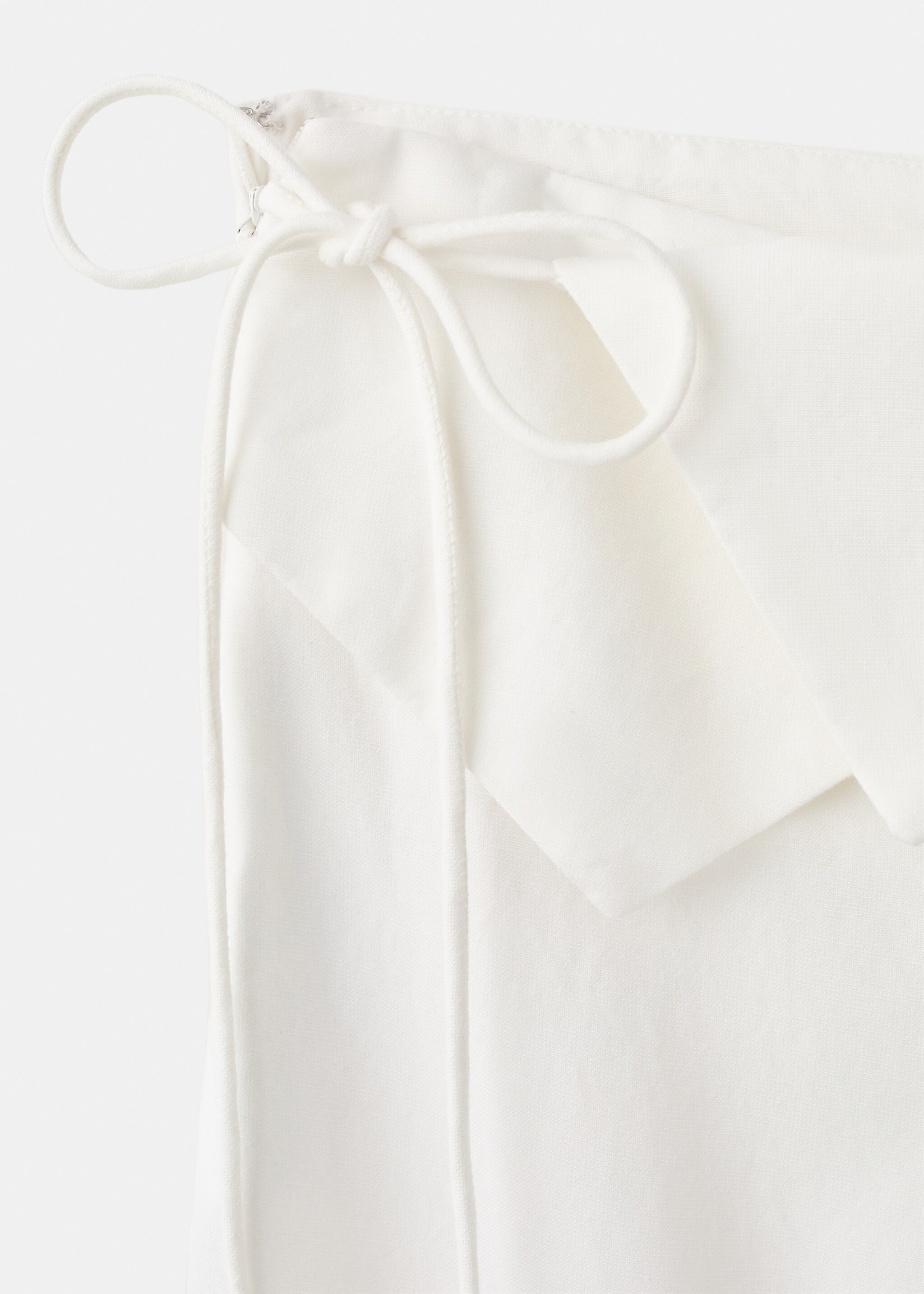 بنطلون كتان بتفاصيل وشاح - تفاصيل المنتج 8, سكري. Ref: 27046729-00.