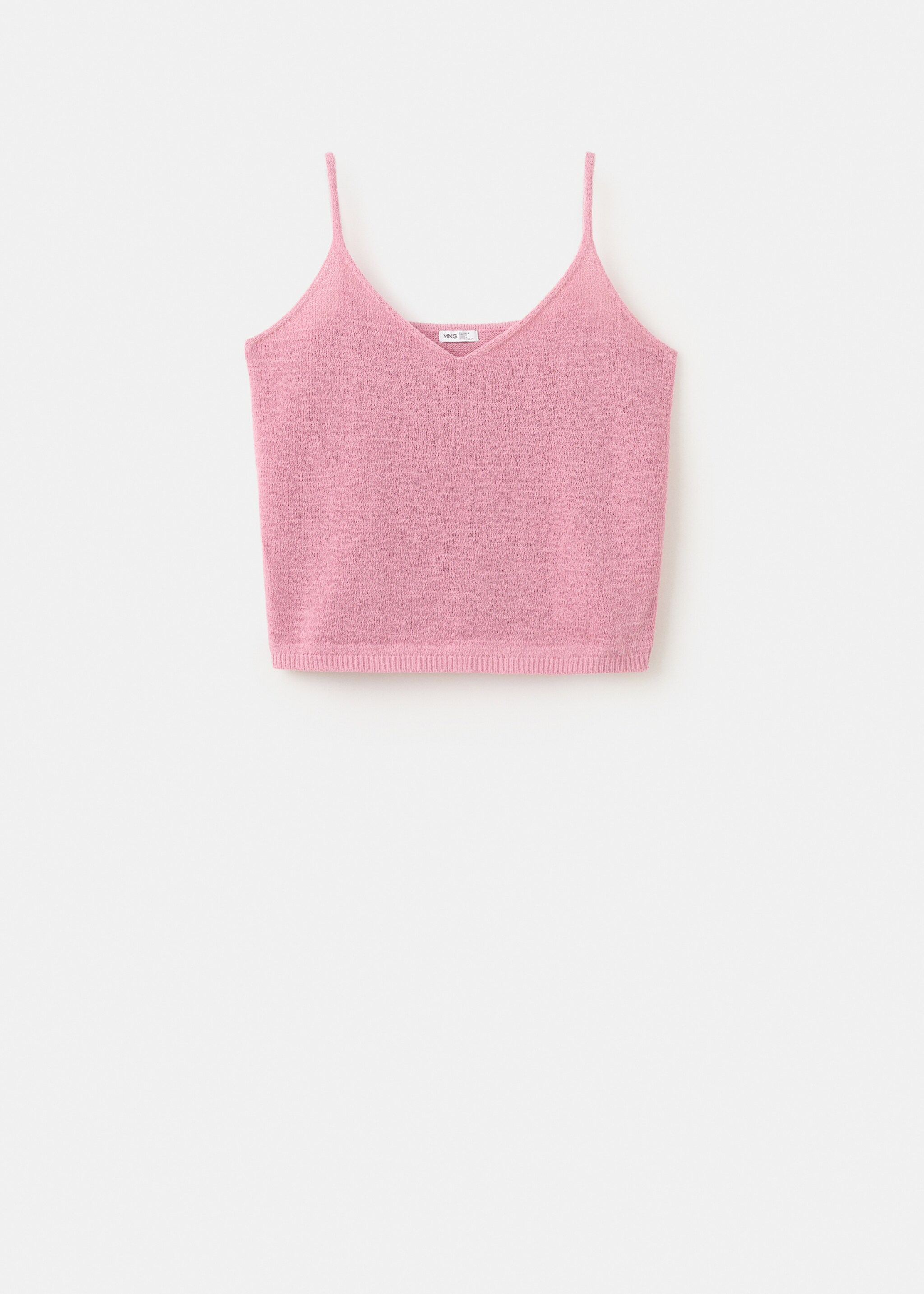 Thin knit top with straps - Article without model, Pink. Ref: 27046730-00.