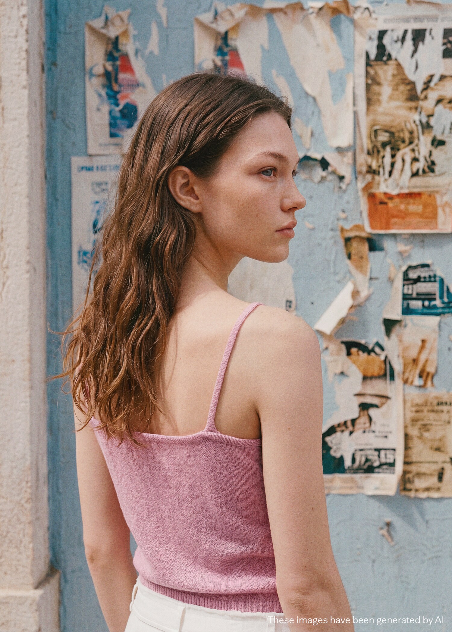 Thin knit top with straps - Reverse of the article