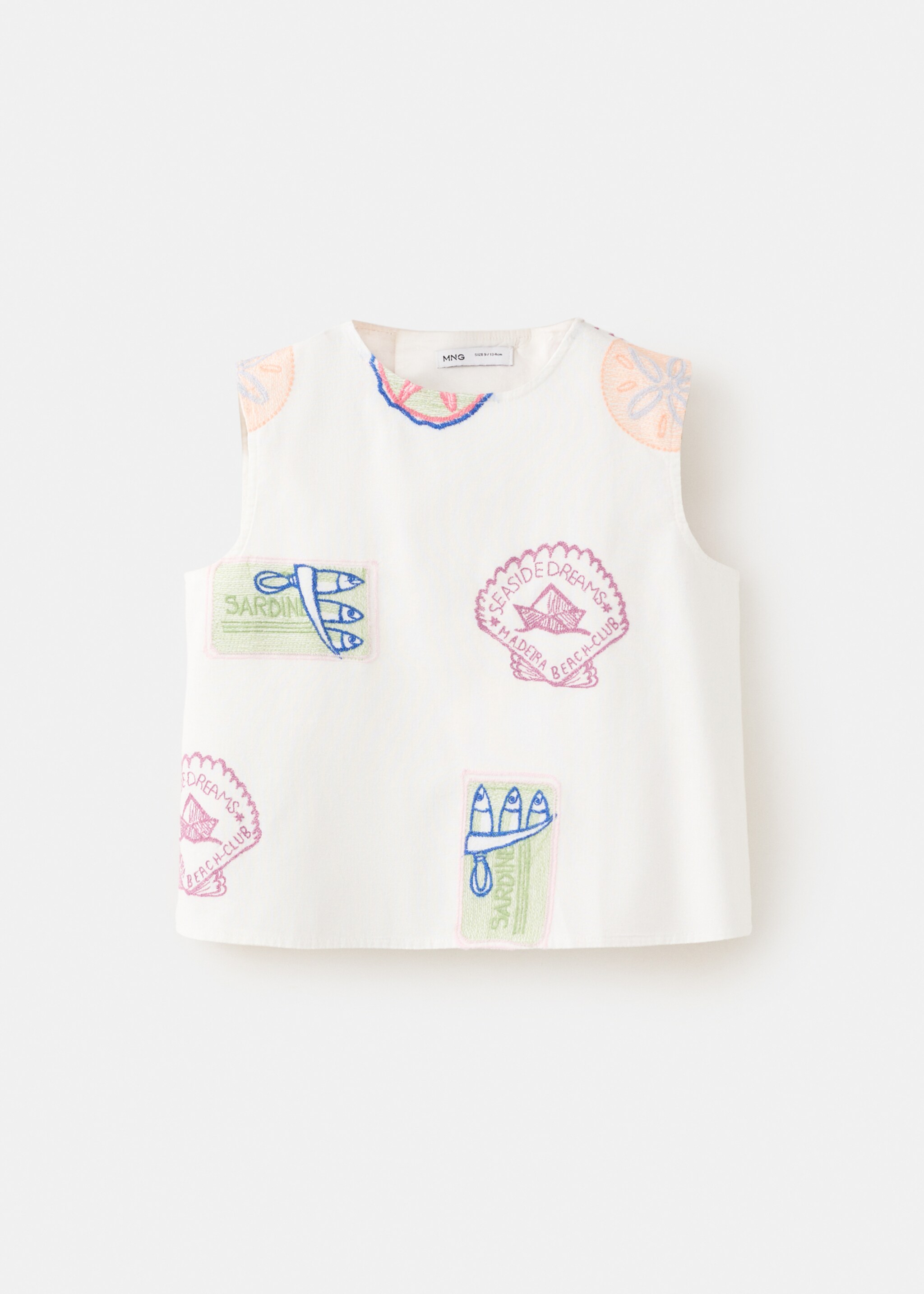 Blusa detalles bordados - Artículo sin modelo, Blanco. Ref: 27046732-00.