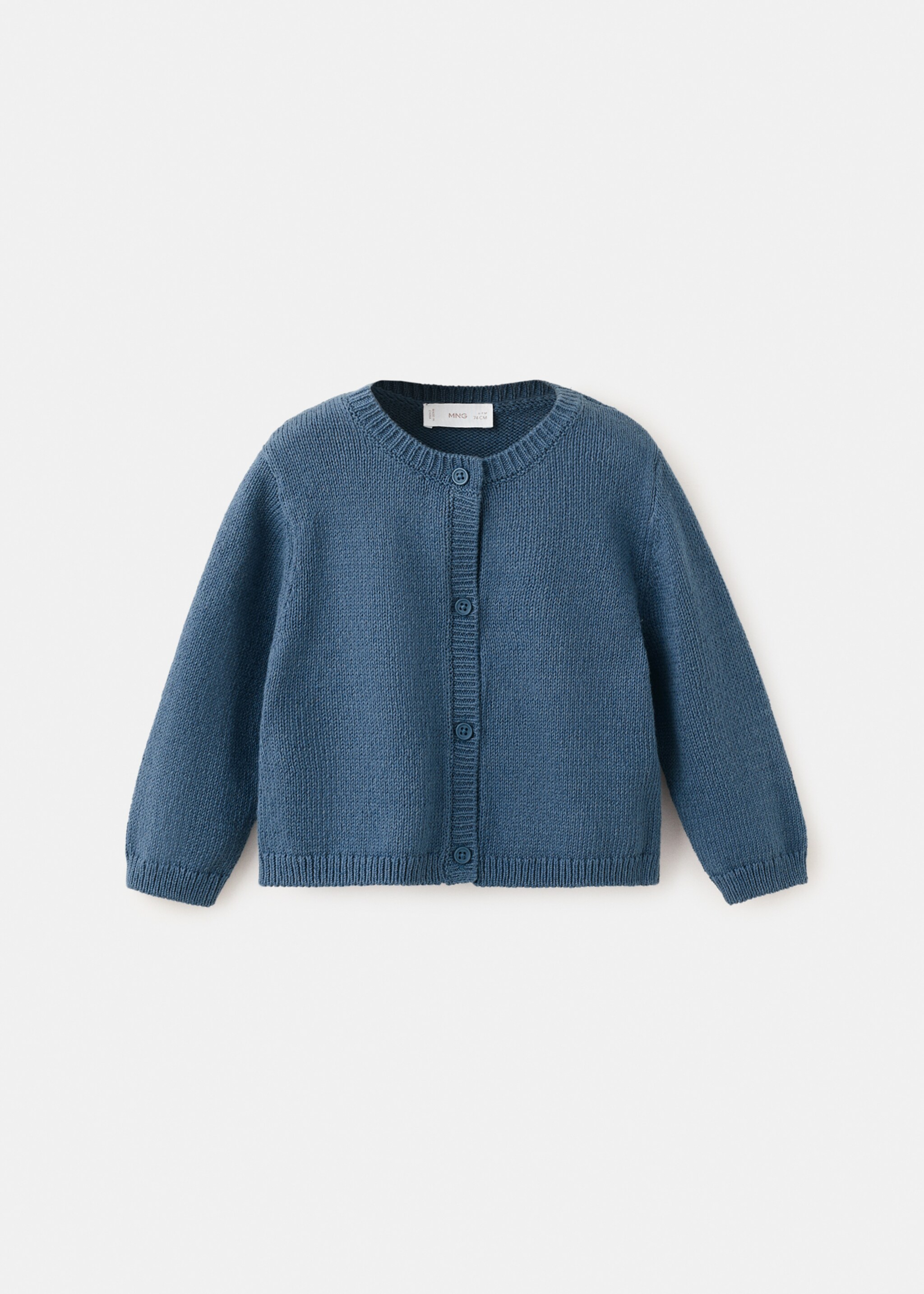 Knitted button cardigan - Article without model, Blue. Ref: 27046734-00.