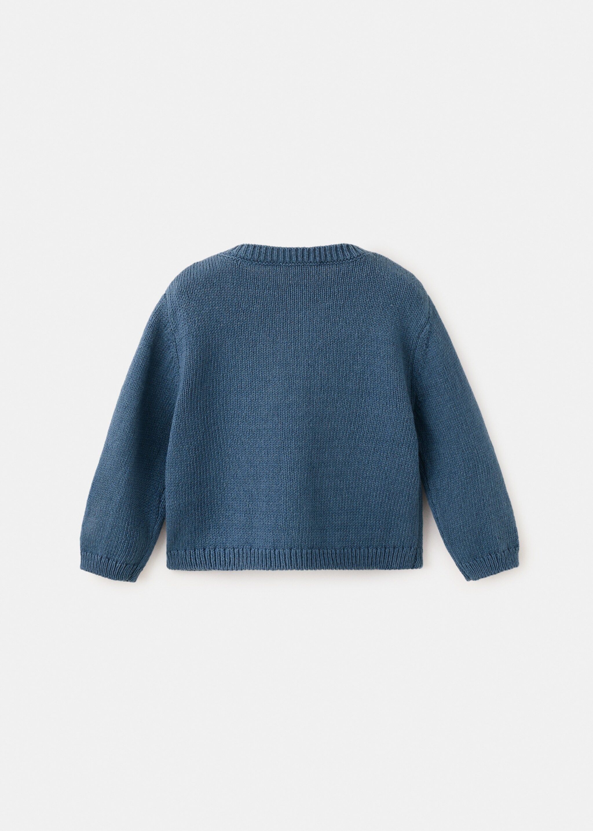 Knitted button cardigan - Reverse of the article, Blue. Ref: 27046734-00.