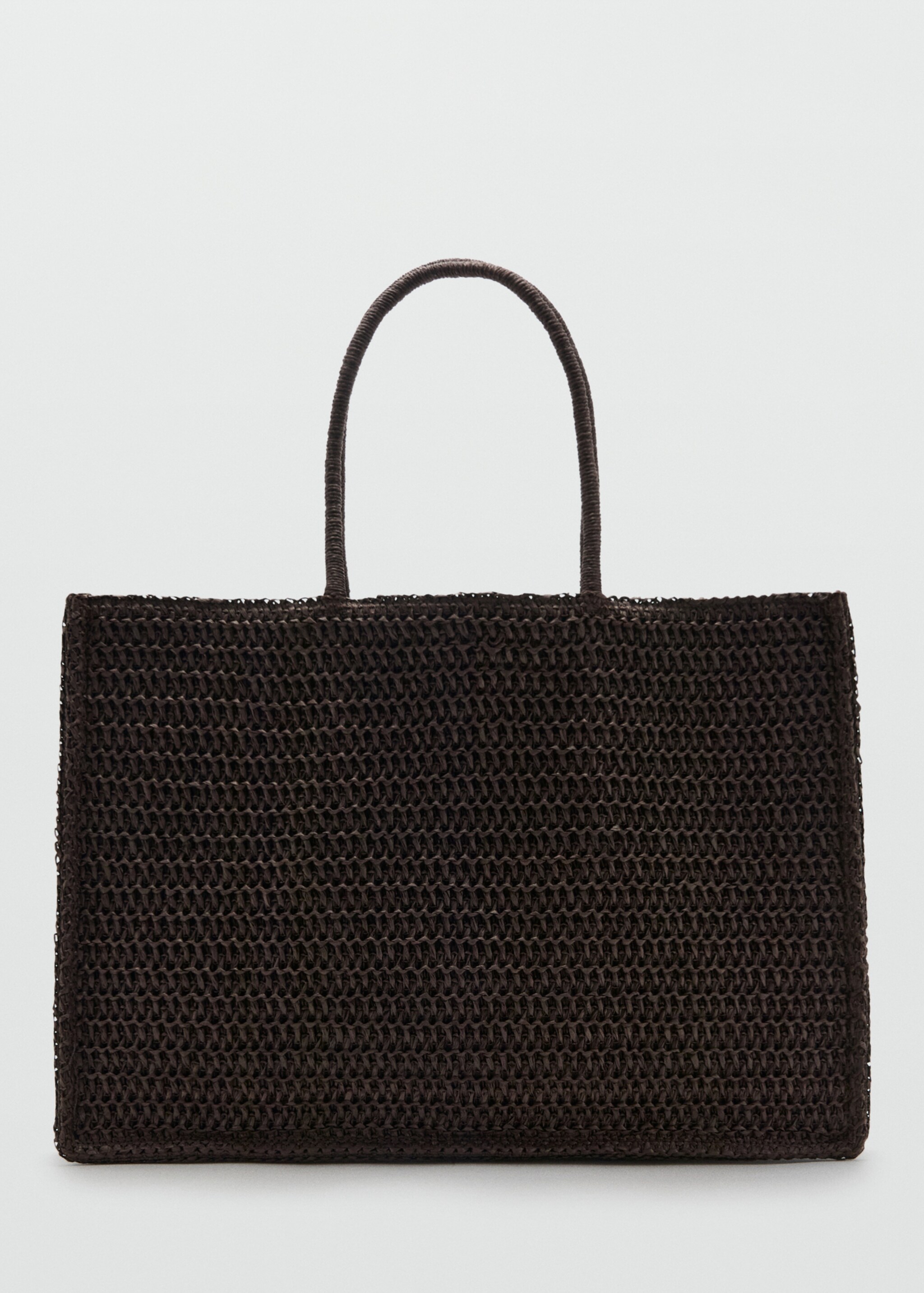 Natural fibre tote bag - Article without model, Chocolate. Ref: 27046737-00.