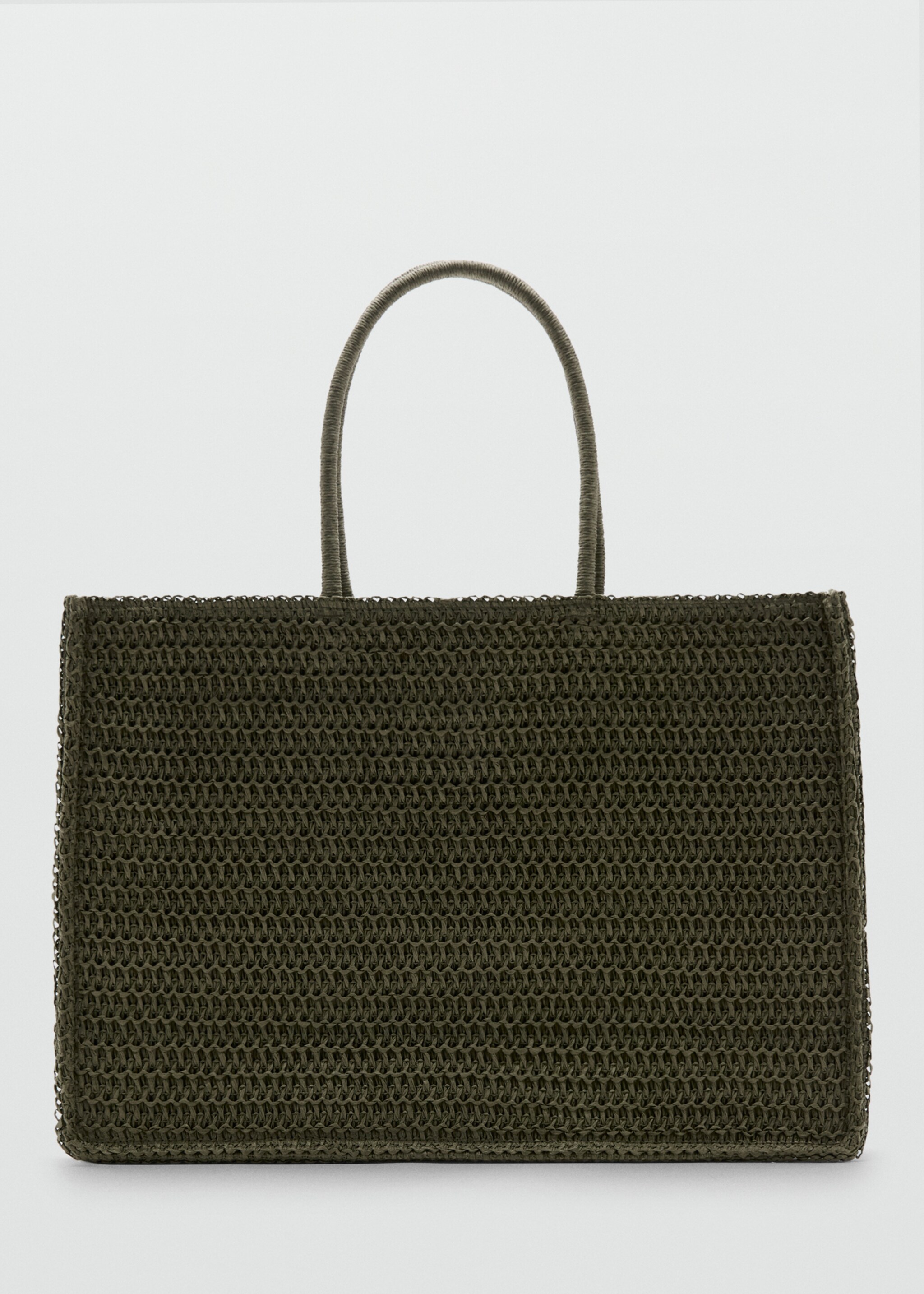 Natural fibre tote bag - Article without model, Khaki. Ref: 27046737-00.