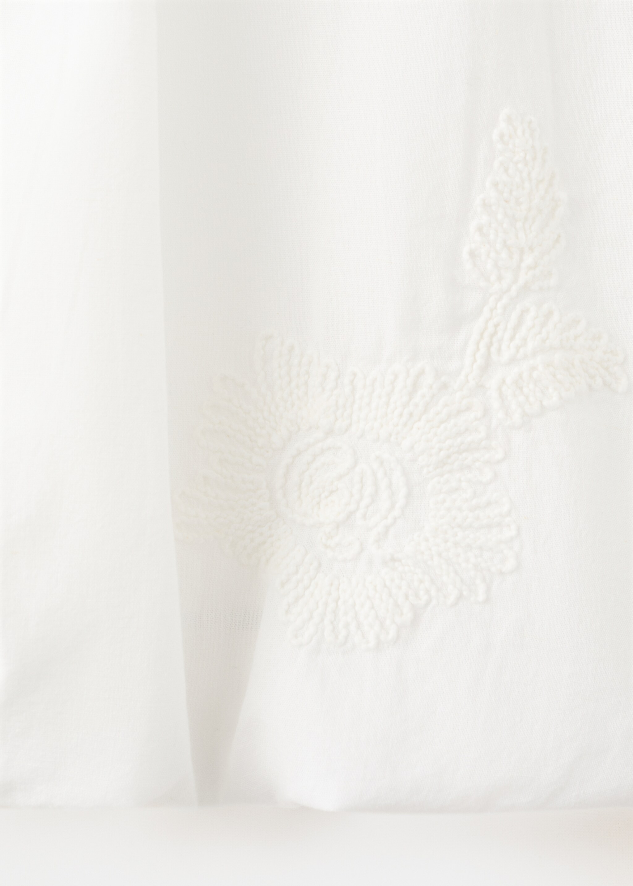 فستان بالون مطرز بزهور - تفاصيل المنتج 8, أبيض. Ref: 27046743-00.